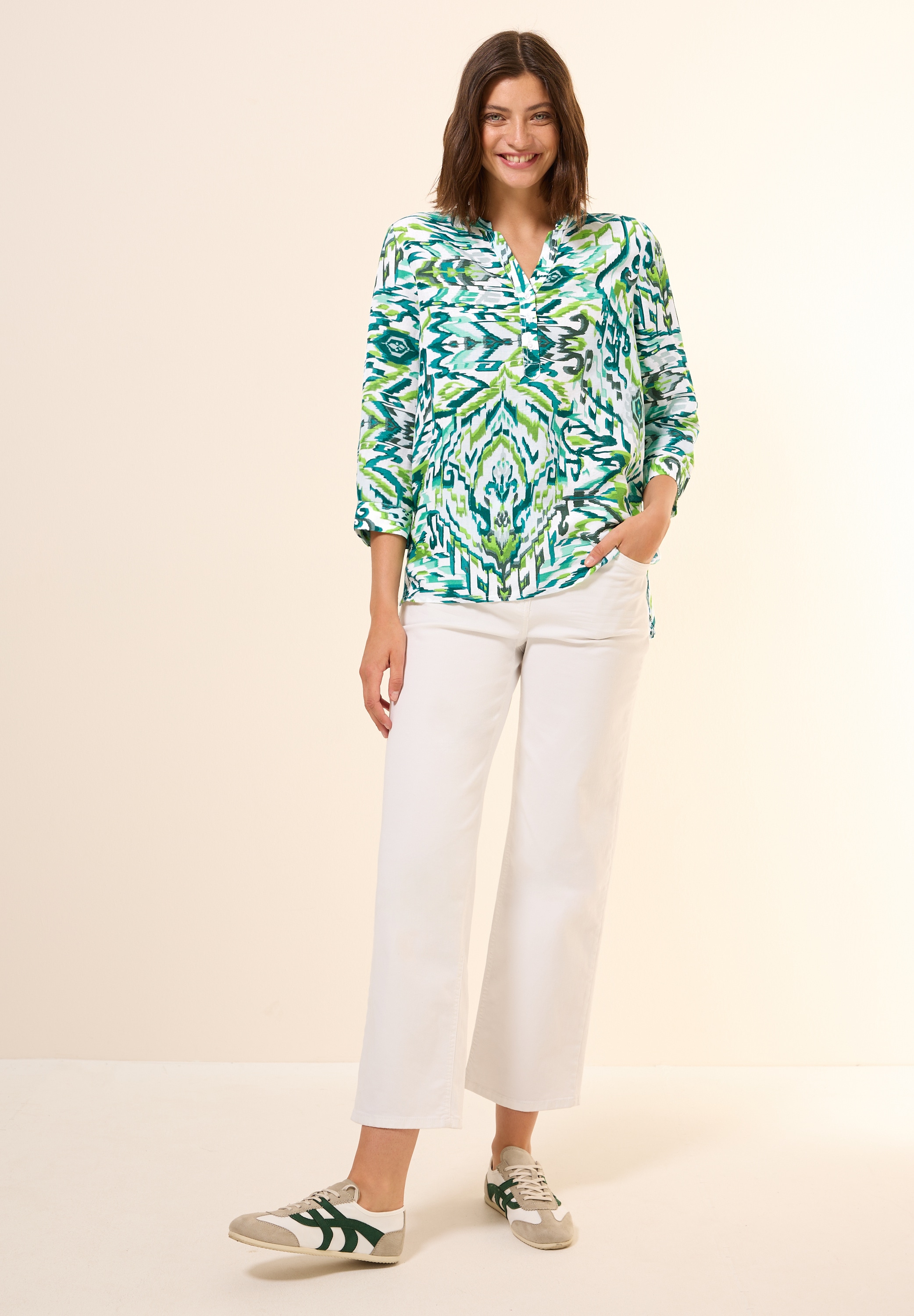 Cecil Klassische Bluse, mit 3/4 Ärmeln