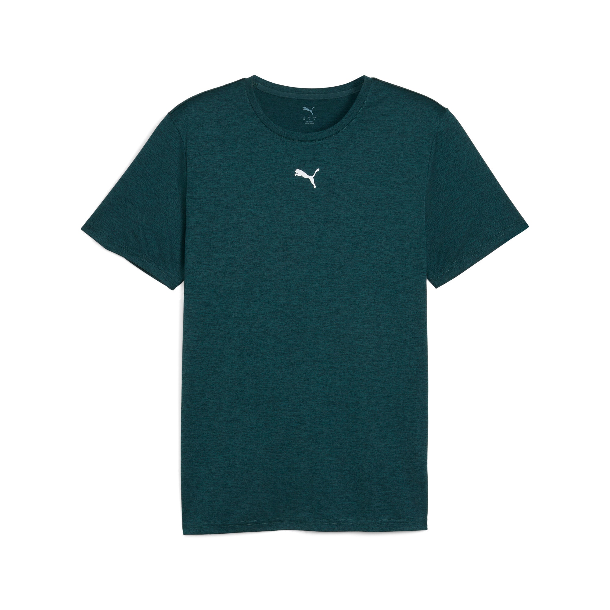 PUMA Trainingsshirt "M TAD ESSENTIALS HEATHER CAT TEE (CF SMALL CAT)" Basic-T-Shirt, Kurzarm, für Sportmode