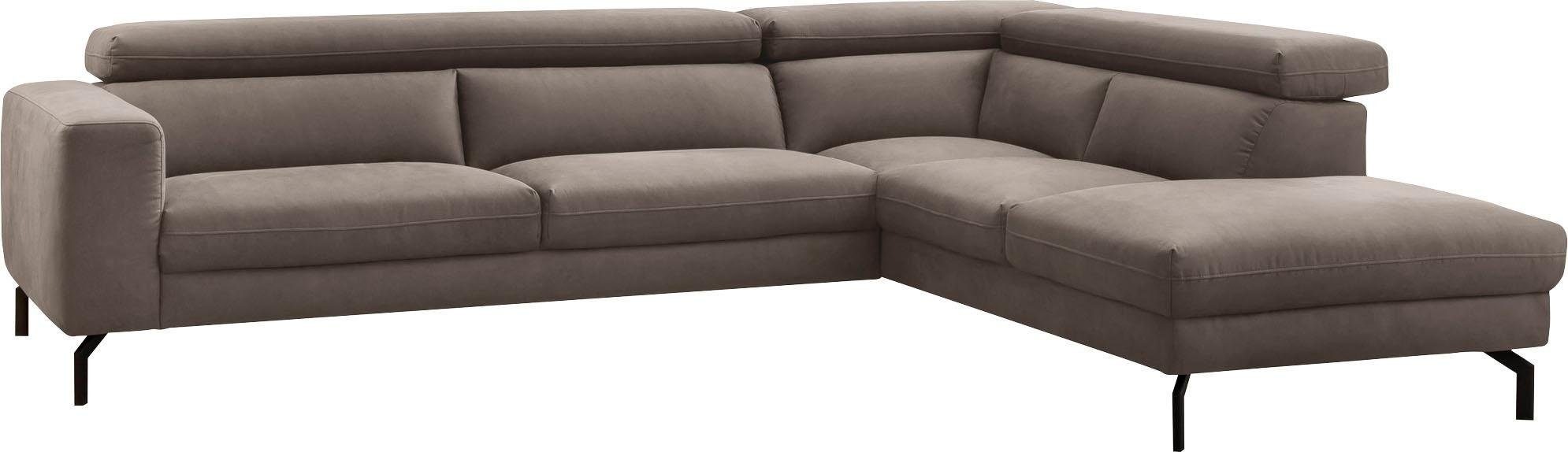 Home affaire Ecksofa "Olanta, modern und bequem, Breite 305cm, Fuß 16cm hoc günstig online kaufen