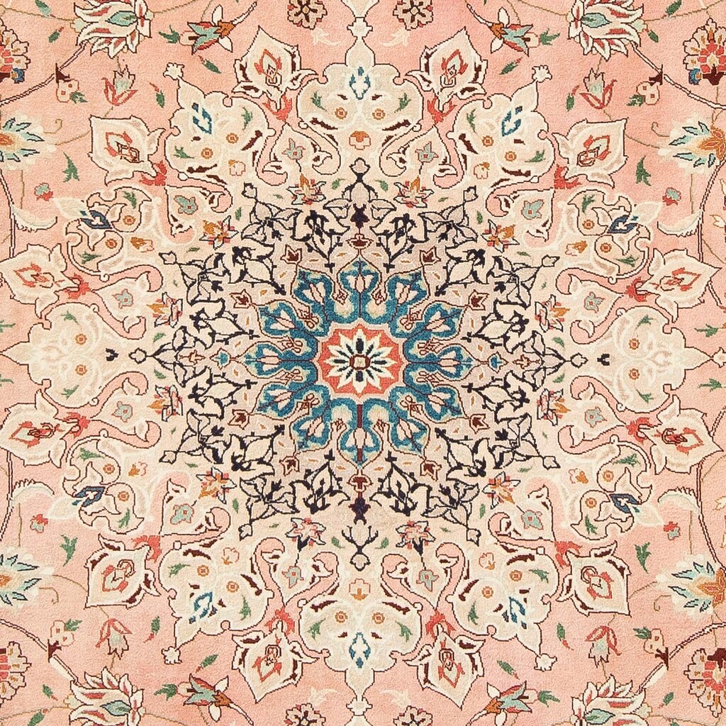 morgenland Orientteppich »Perser - Täbriz - Royal - 300 x 203 cm - rosa«, rechteckig, Wohnzimmer, Handgeknüpft, Einzelstück mit Zertifikat