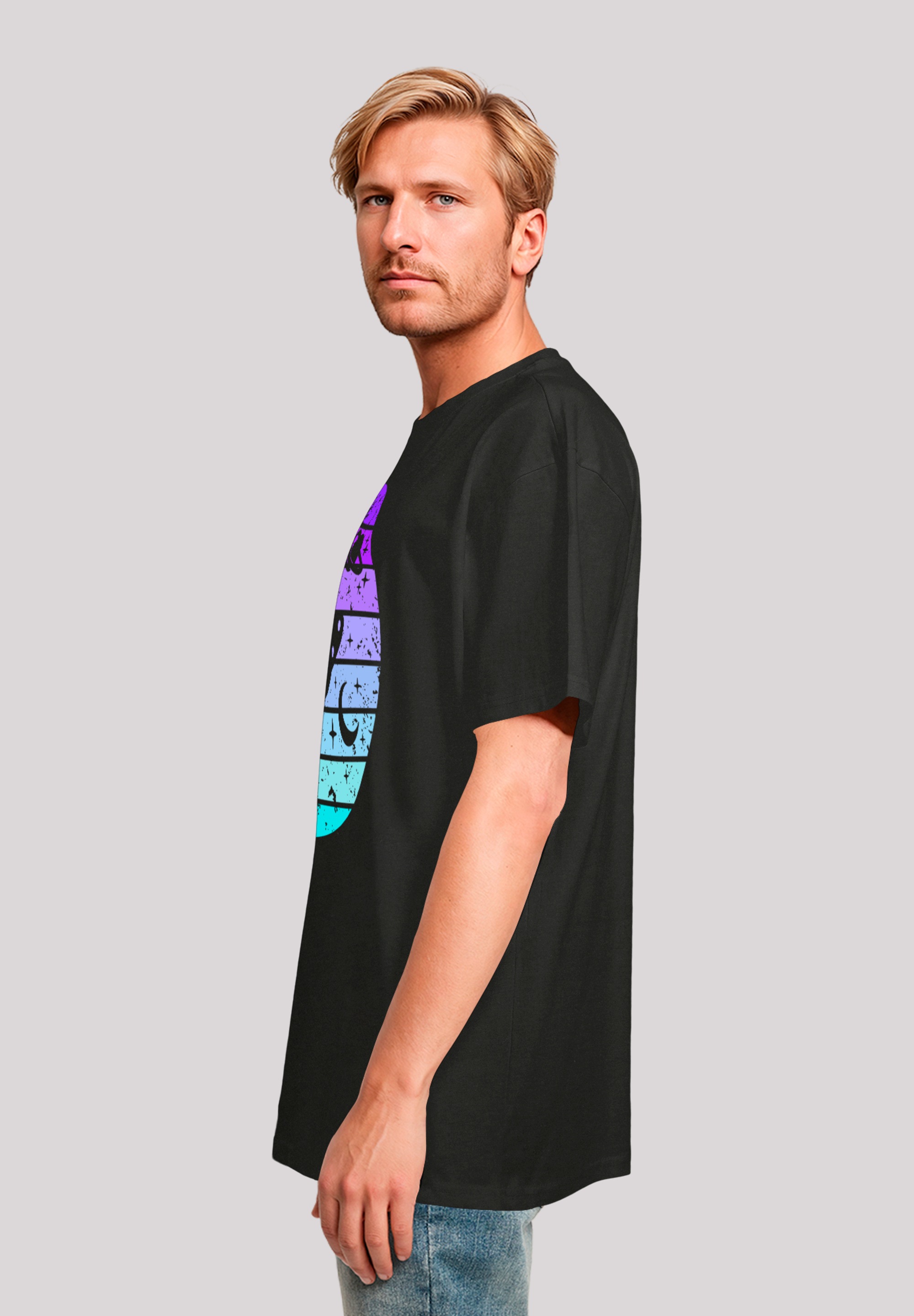 F4NT4STIC T-Shirt »Retro Alien Weltraum Sonnenuntergang«, Premium Qualität