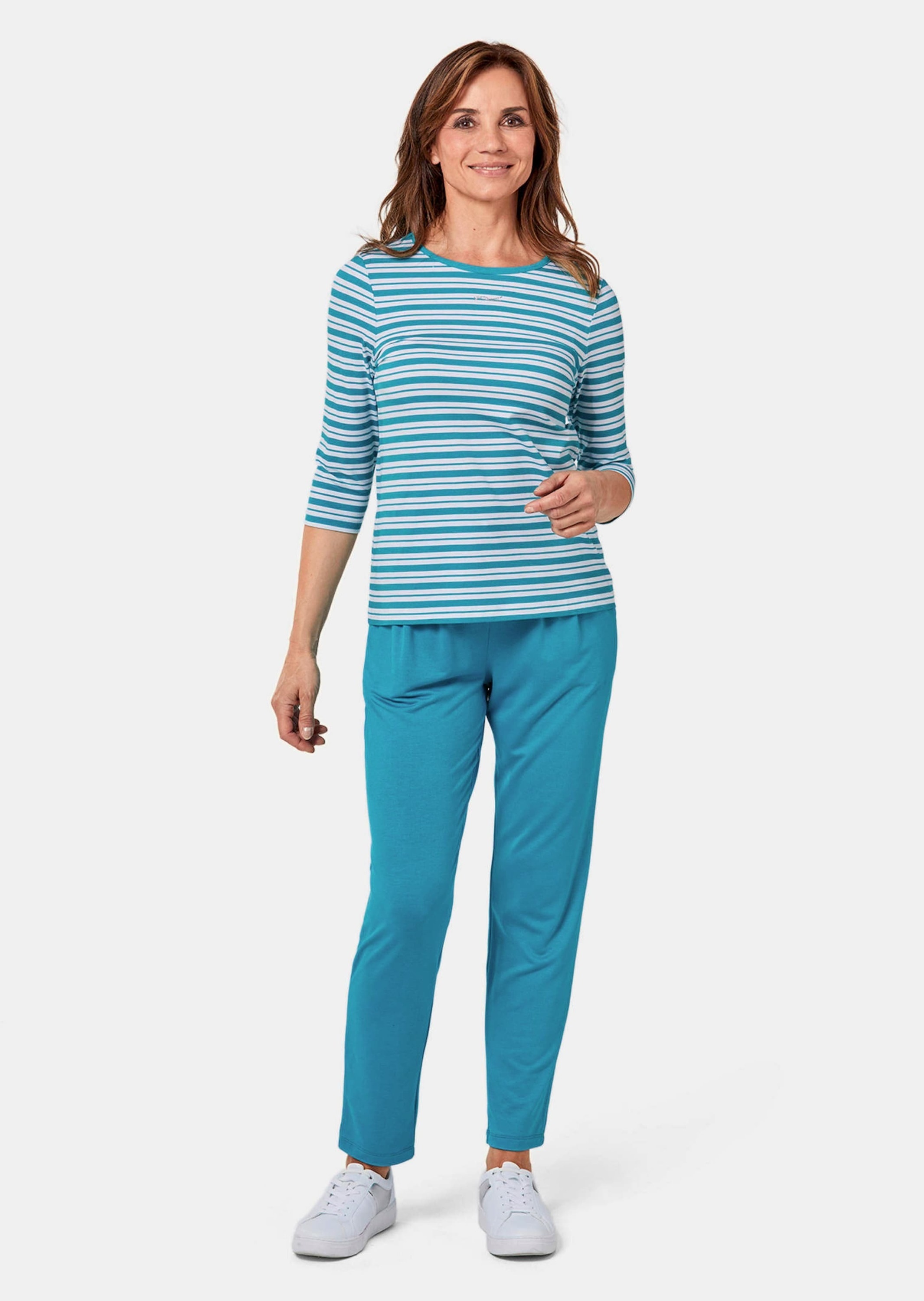 GOLDNER 3/4-Arm-Shirt "Ringelshirt mit U-Boot-Ausschnitt" günstig online kaufen