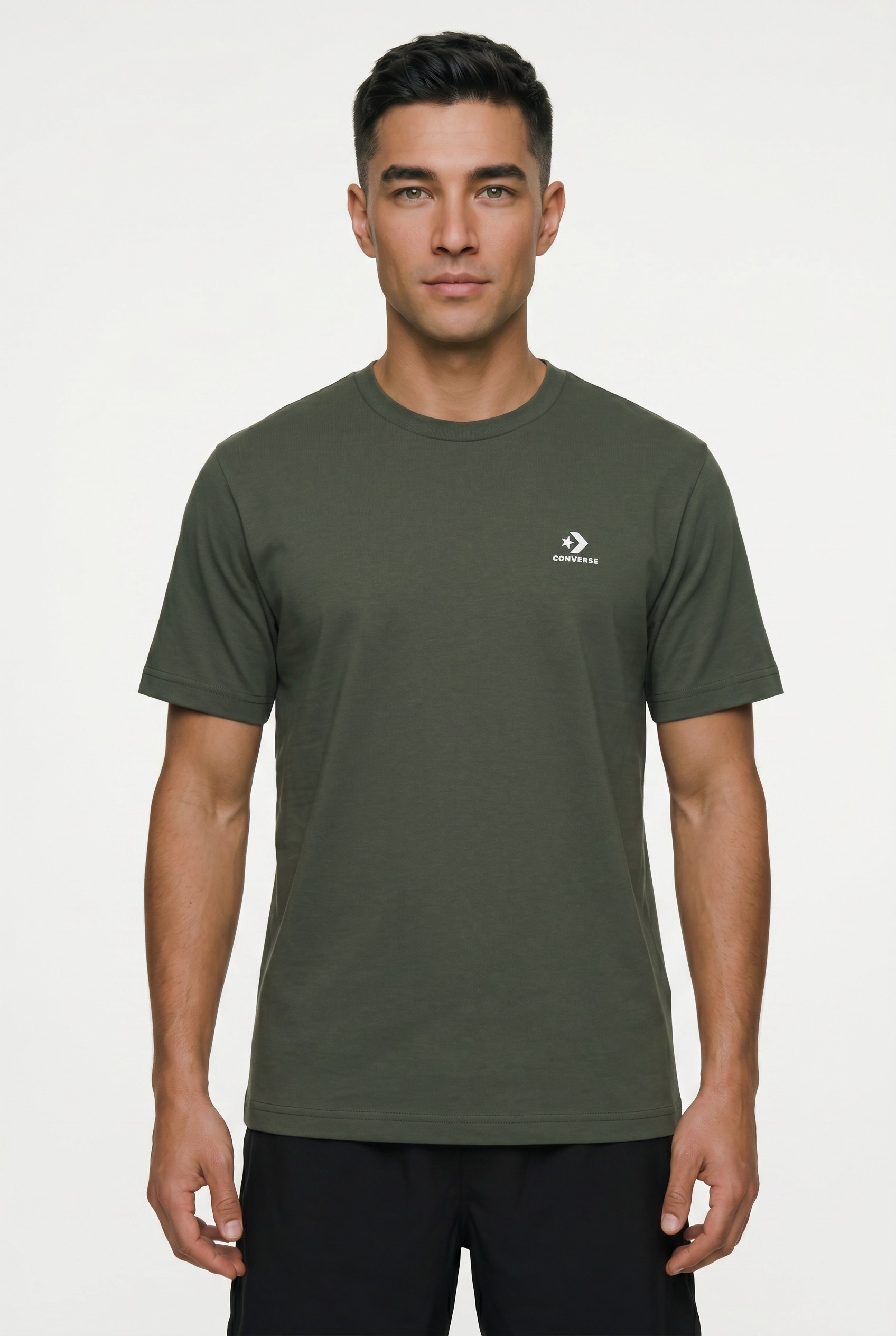 Converse T-Shirt "STAR CHEV EMB TEE" Kurzarm, mit Rundhalsausschnitt, ohne Verschluss, aus Baumwolle