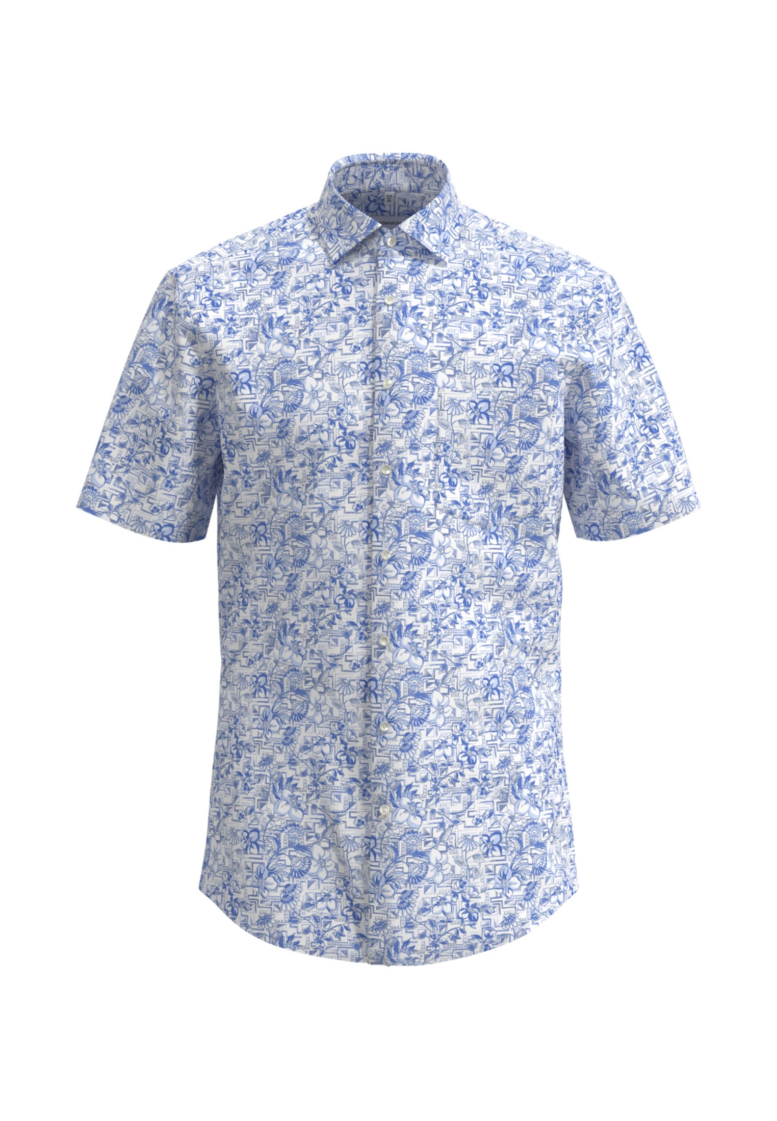 seidensticker Businesshemd "Regular", Regular Kurzarm Kentkragen Floral günstig online kaufen