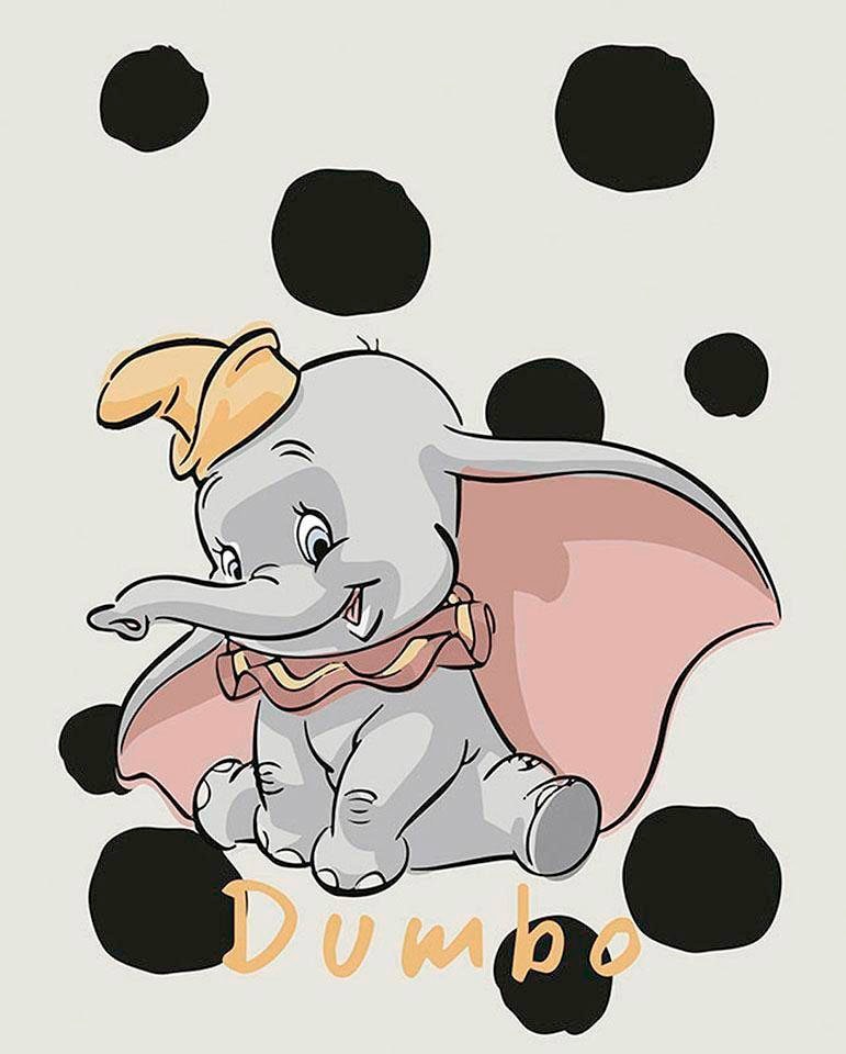 Komar Poster "Dumbo Dots", Disney, (1 St.), Kinderzimmer, Schlafzimmer, Wohnzimmer