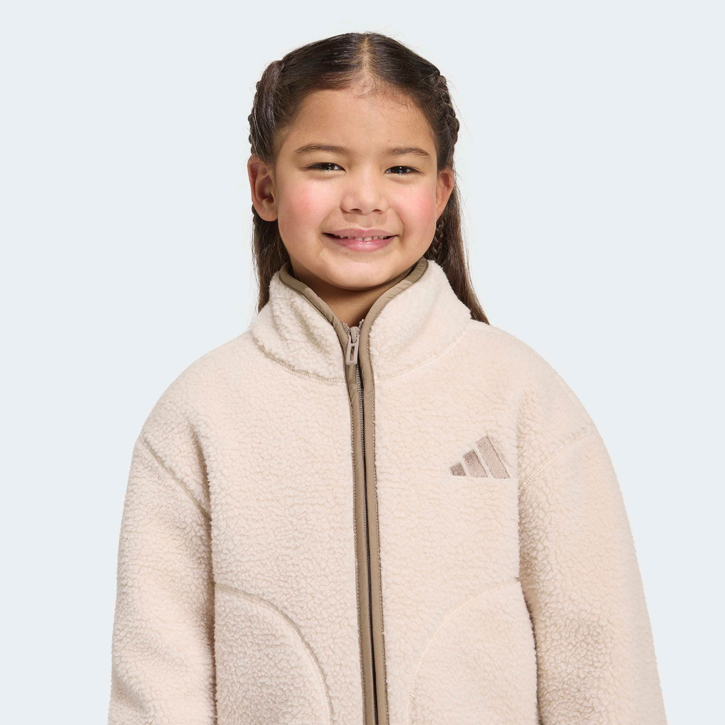 adidas Sportswear Outdoorjacke »ALPAKA SHERPA« für Kinder, mit Reißverschluss, aus Polyester, neutraler Schnitt