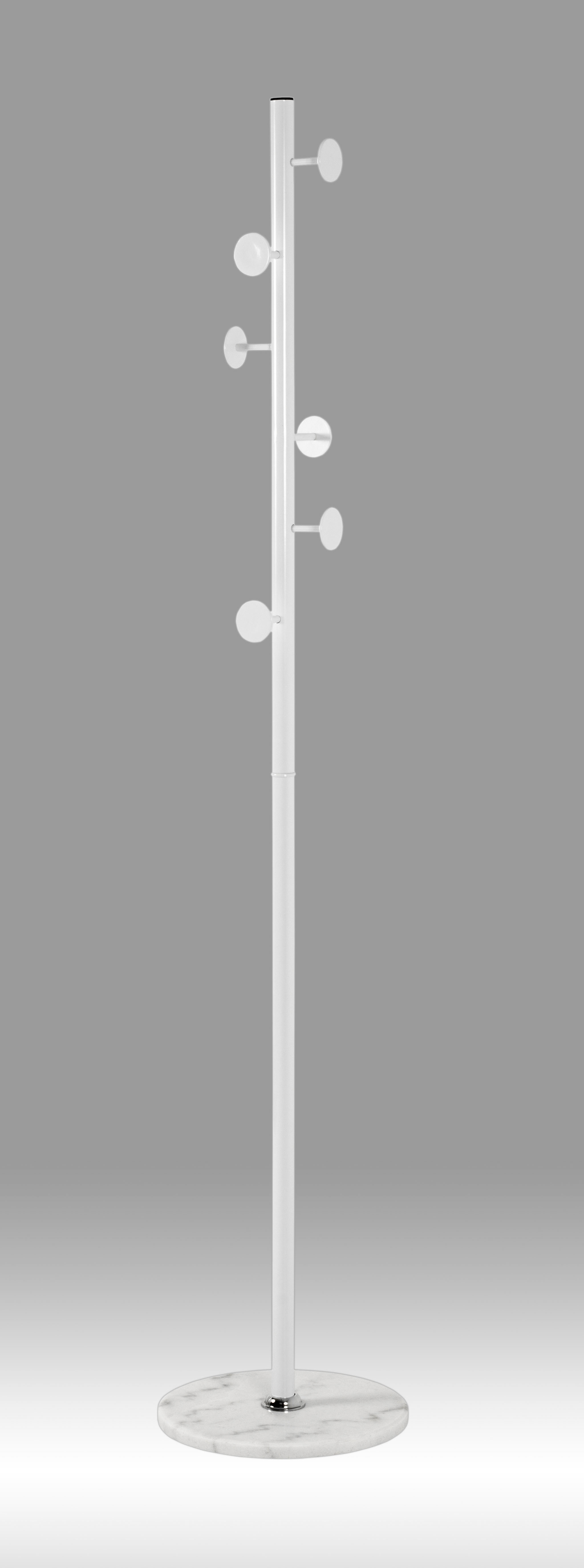 HAKU Garderobenständer "Kleiderständer, Standgarderobe" rund - aus Metall Weiß - Ø/H 35/180 cm