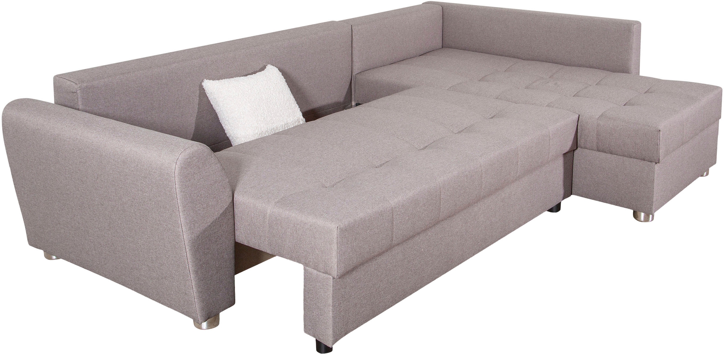 COLLECTION AB Ecksofa, Ecksofa,Bettfunktion,Bettkasten,Bonnelfederkern, Rückenkissen