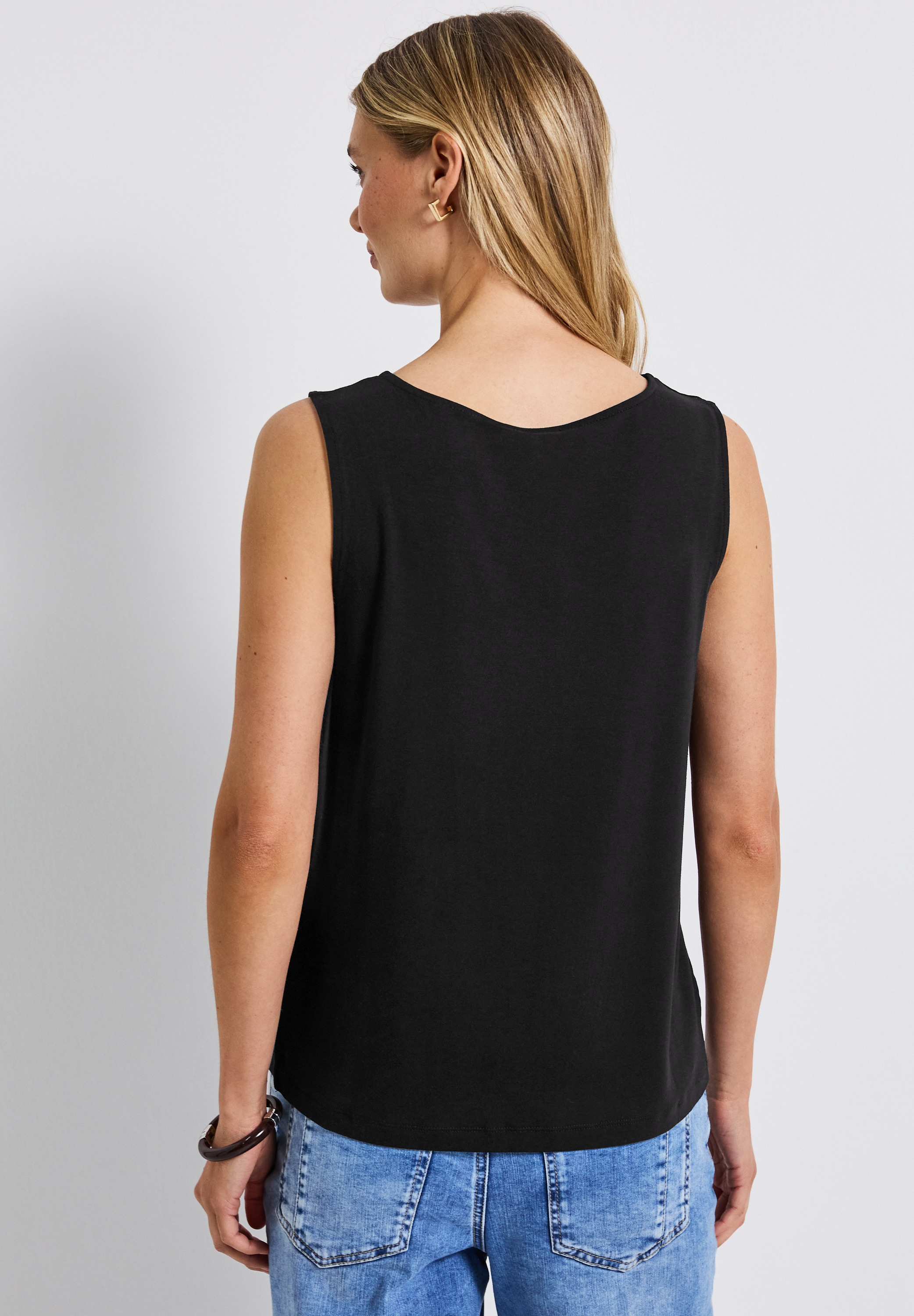 STREET ONE Shirttop, mit Materialmix