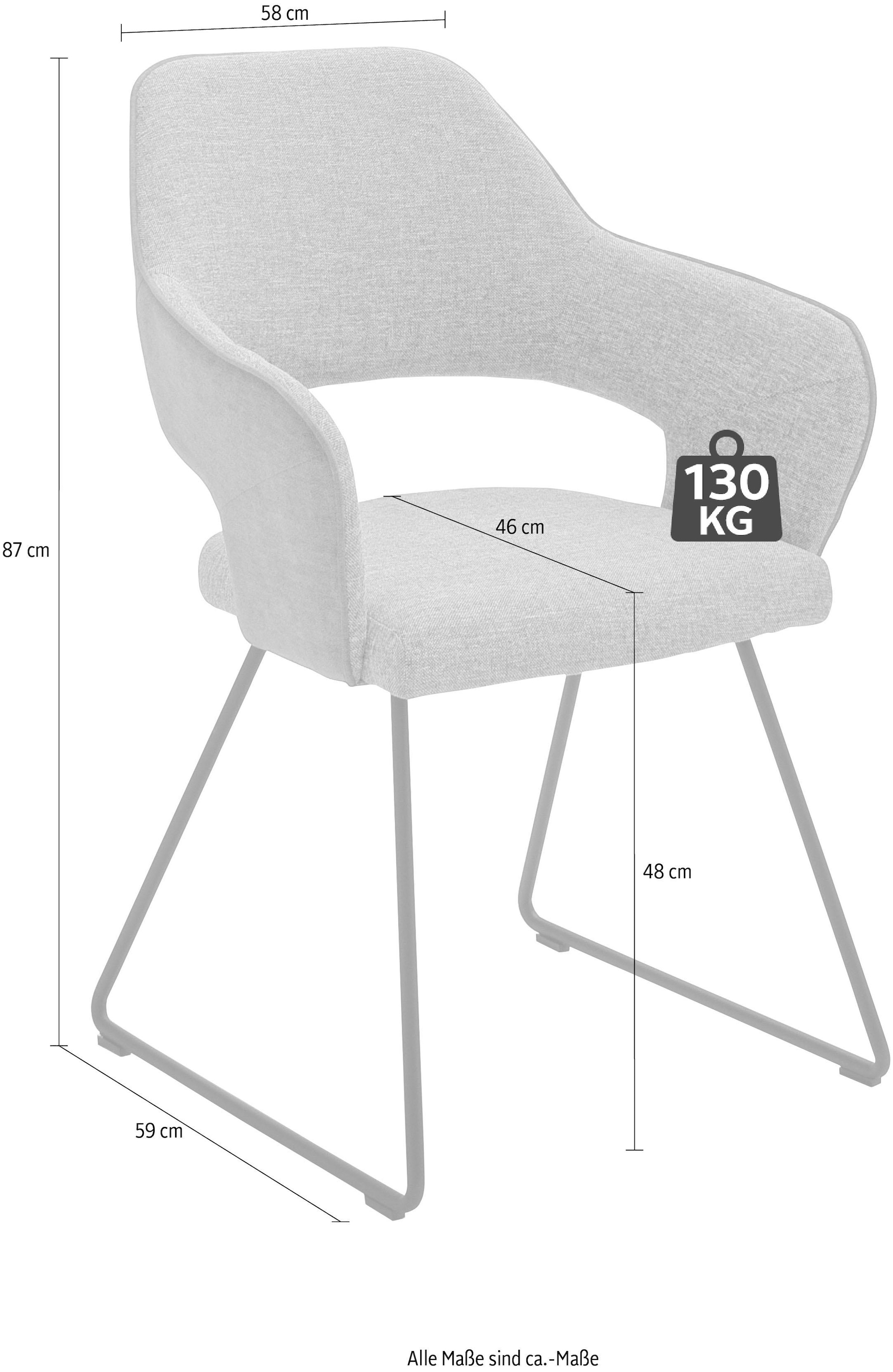 MCA furniture Stuhl »NEWCASTEL«, 2er-Set, Stuhl belastbar bis 130 Kg