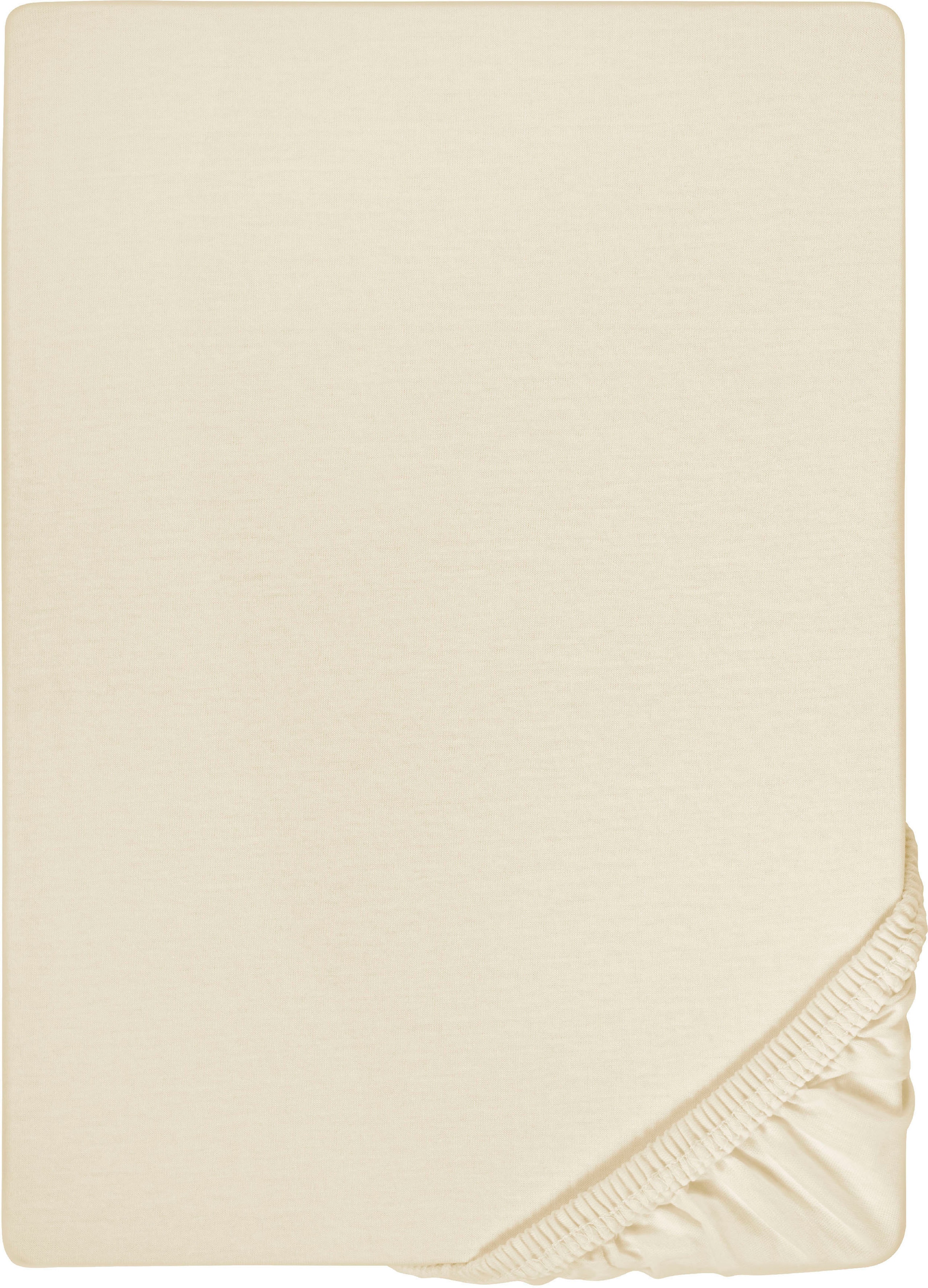 Biberna Spannbettlaken "0077866 Deluxe Jersey-Elastic Spannbetttuch 97% Baumwolle" Jersey mit Elasthan, Rundumgummi, bügelfrei, ab Größe 90 x 190 cm i