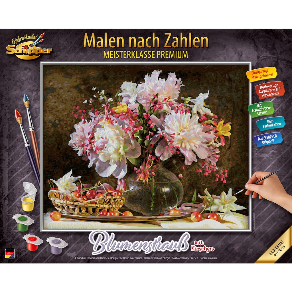 Schipper Malen nach Zahlen »Meisterklasse Premium - Blumenstrauß mit Kirschen«