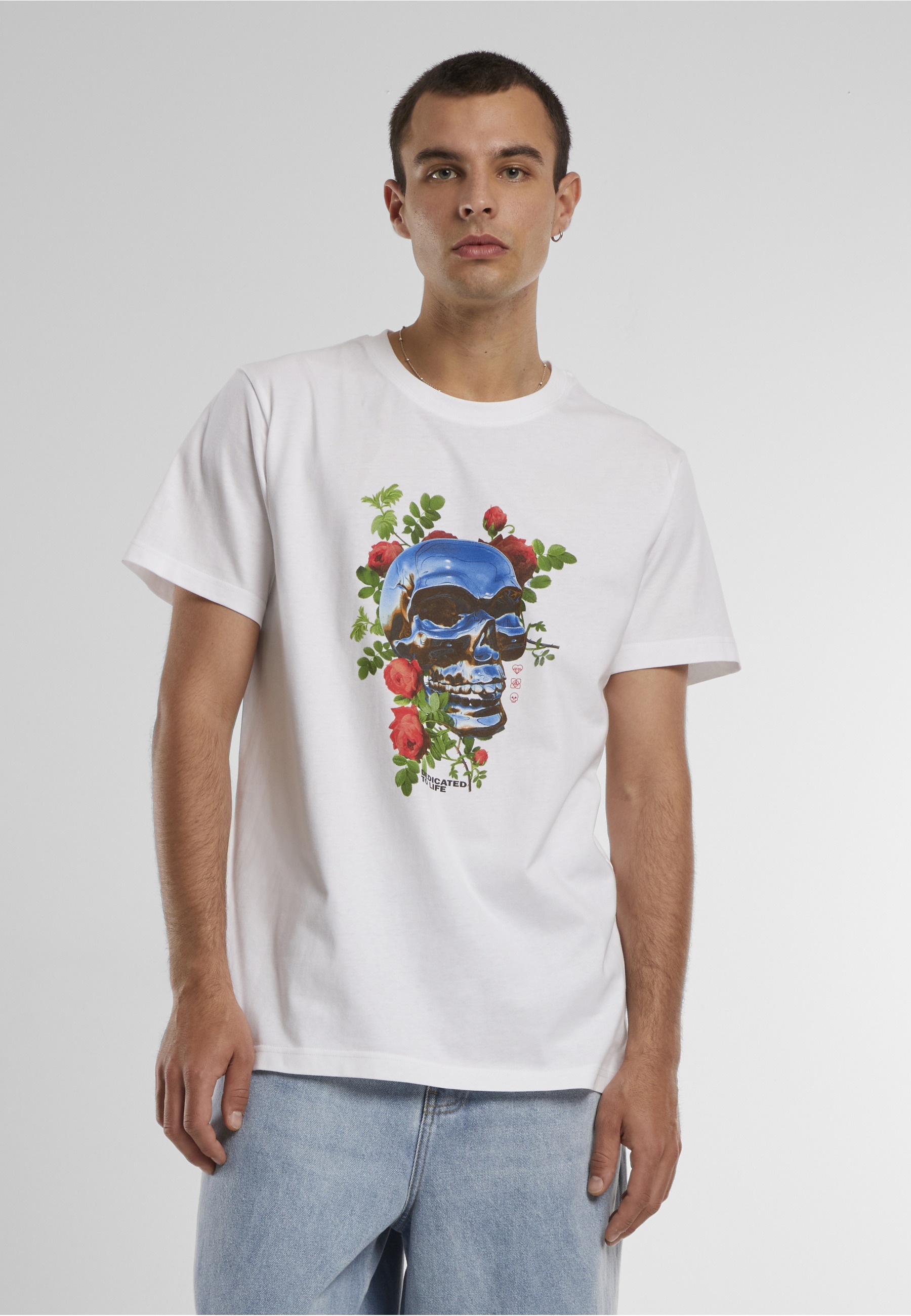 MisterTee T-Shirt »MisterTee Herren Chrome Skull Tee« 1 Stk.