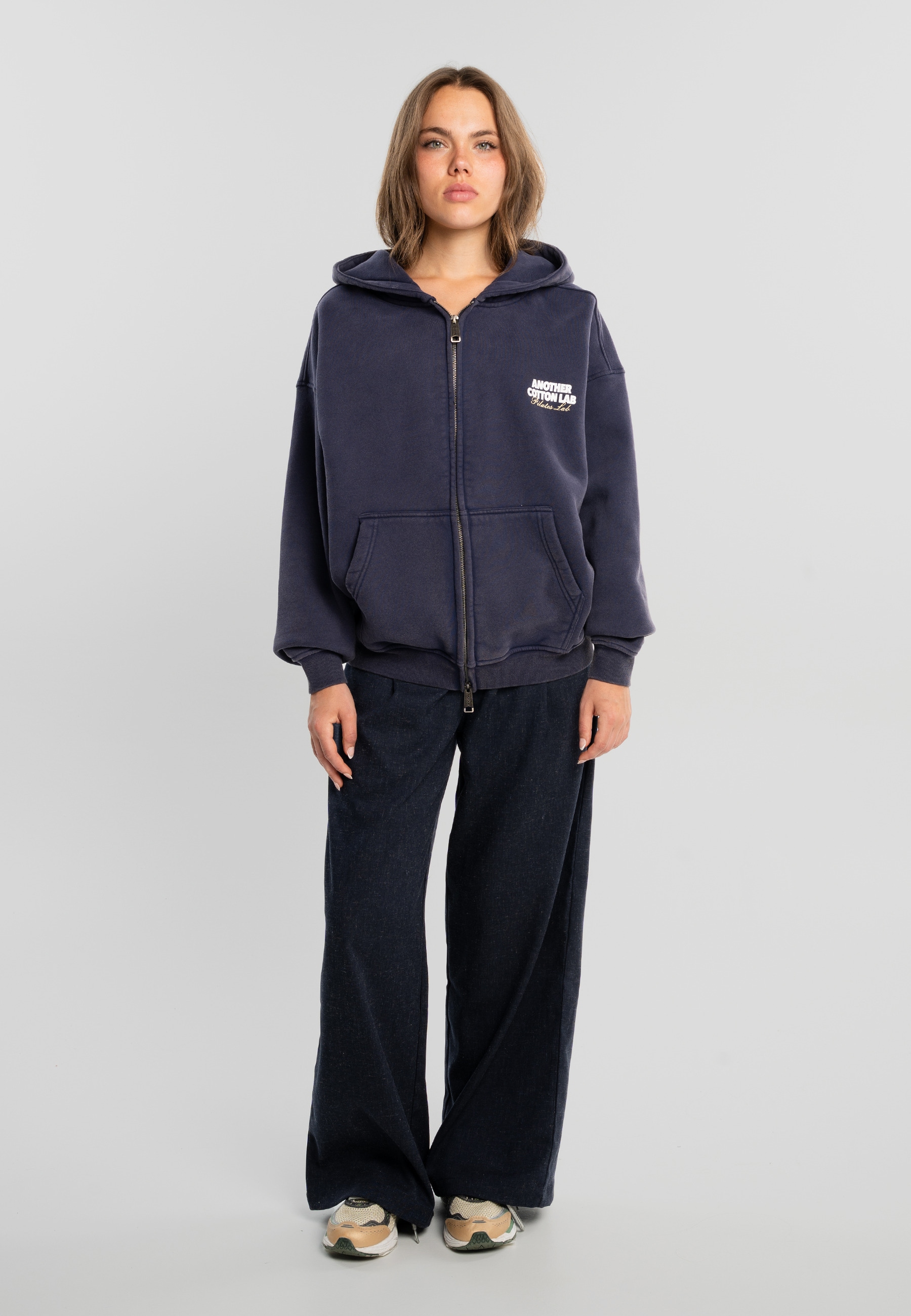 Another Cotton Lab Funktions-Kapuzensweatjacke »Another Cotton Lab Community Clubhouse Washed Zip Hoodie«