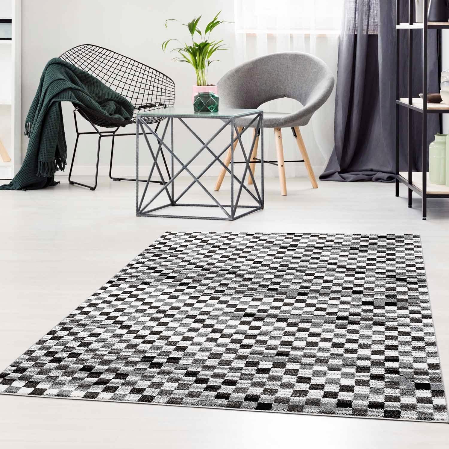 Carpet City Teppich "Moda 1141" rechteckig 11 mm Höhe Kurzflor, Karo, weich günstig online kaufen