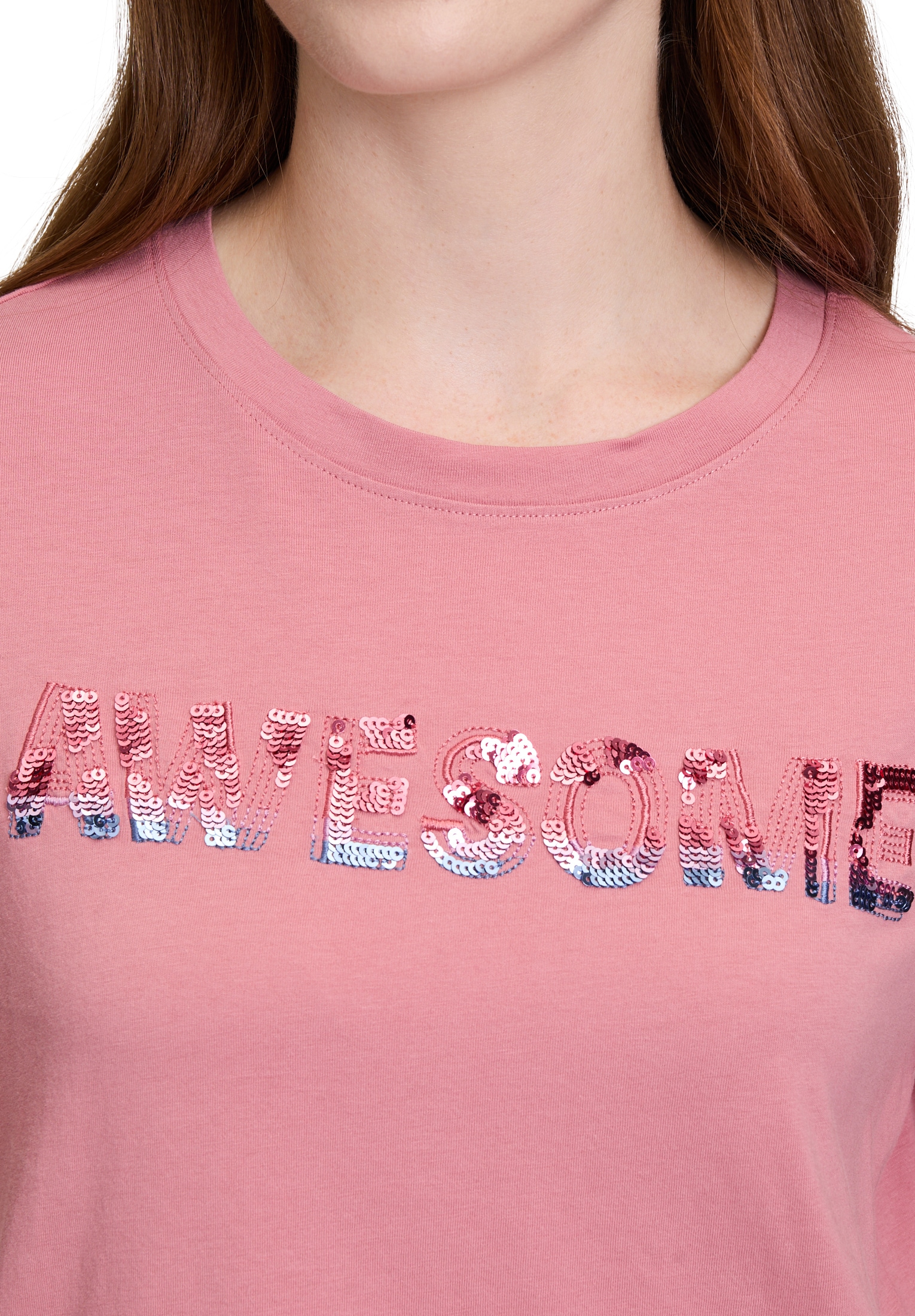 Cartoon Kurzarmshirt »Cartoon Damen Rundhals-Shirt kurzarm«, (1 tlg.), Pailletten