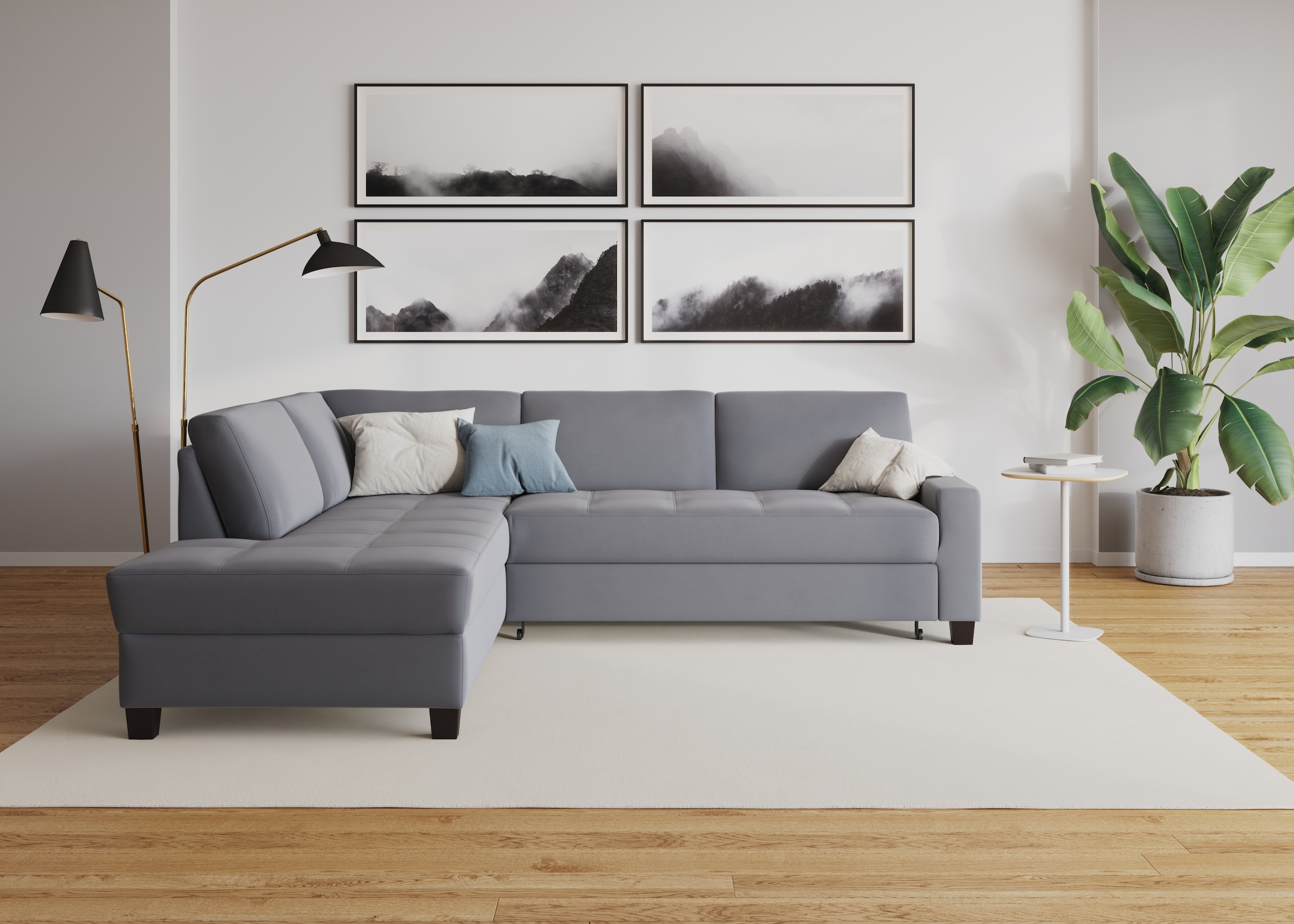 DOMO collection Ecksofa "Florentina L-Form", wahlweise mit Bettfunktion, mi günstig online kaufen