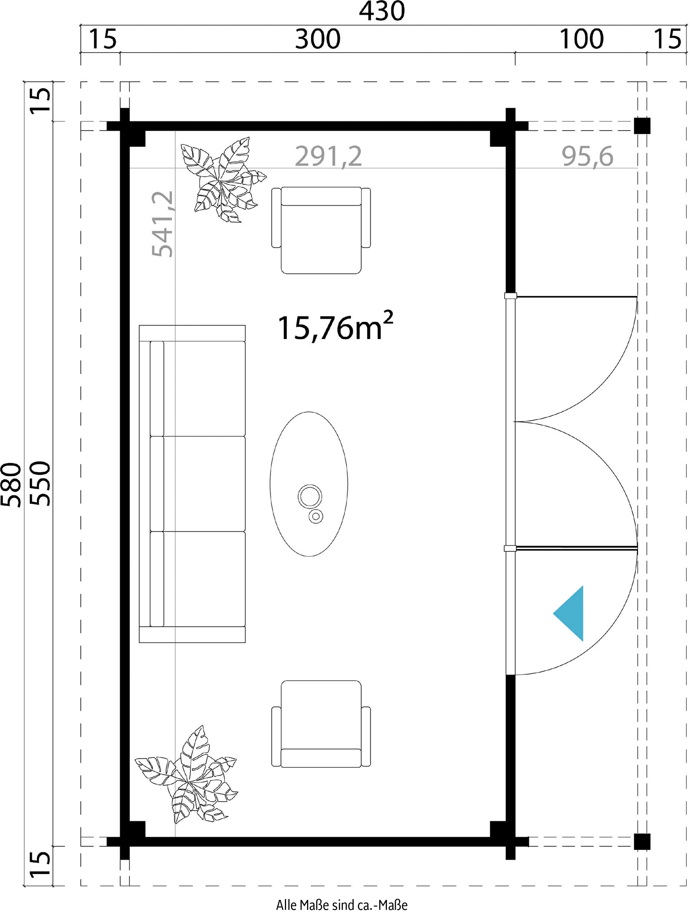 LASITA MAJA Gartenhaus »LIVERPOOL«, (Set, inkl. Fussbodenbretter zum verlegen)