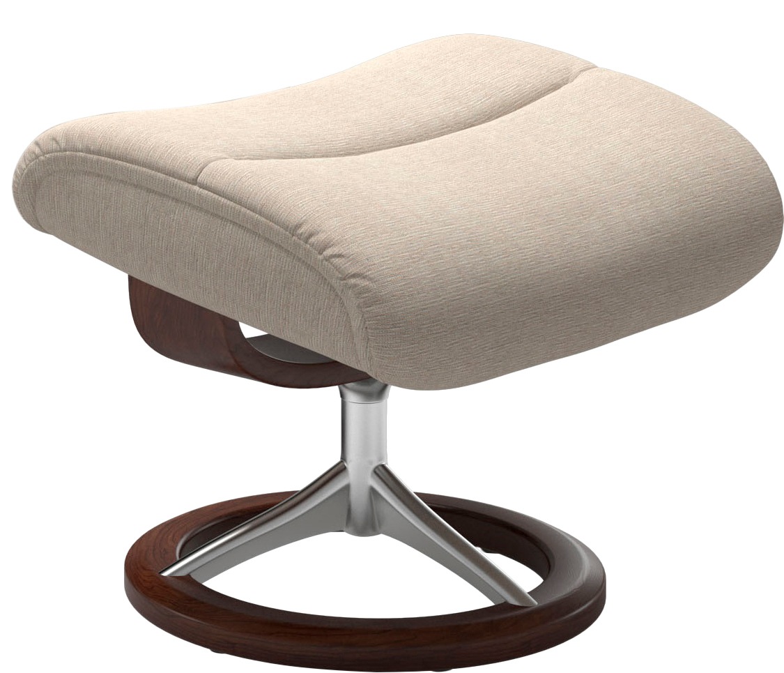 Stressless® Relaxsessel »View«, (Set, Relaxsessel mit Hocker), mit Signature Base, Größe M,Gestell Braun