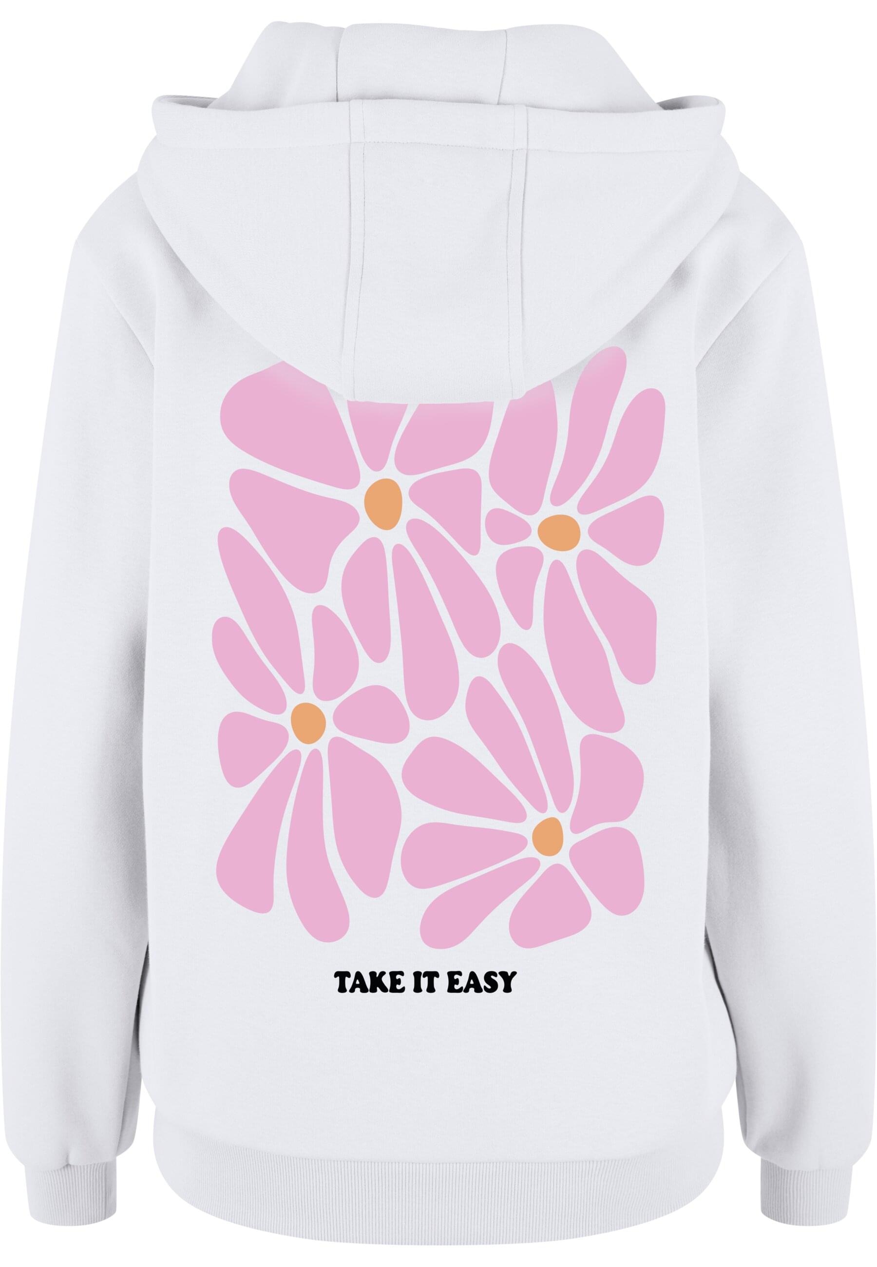 Miss Tee Kapuzenpullover "Miss Tee Take It Easy Flowers Ladies Fluffy Hoody günstig online kaufen