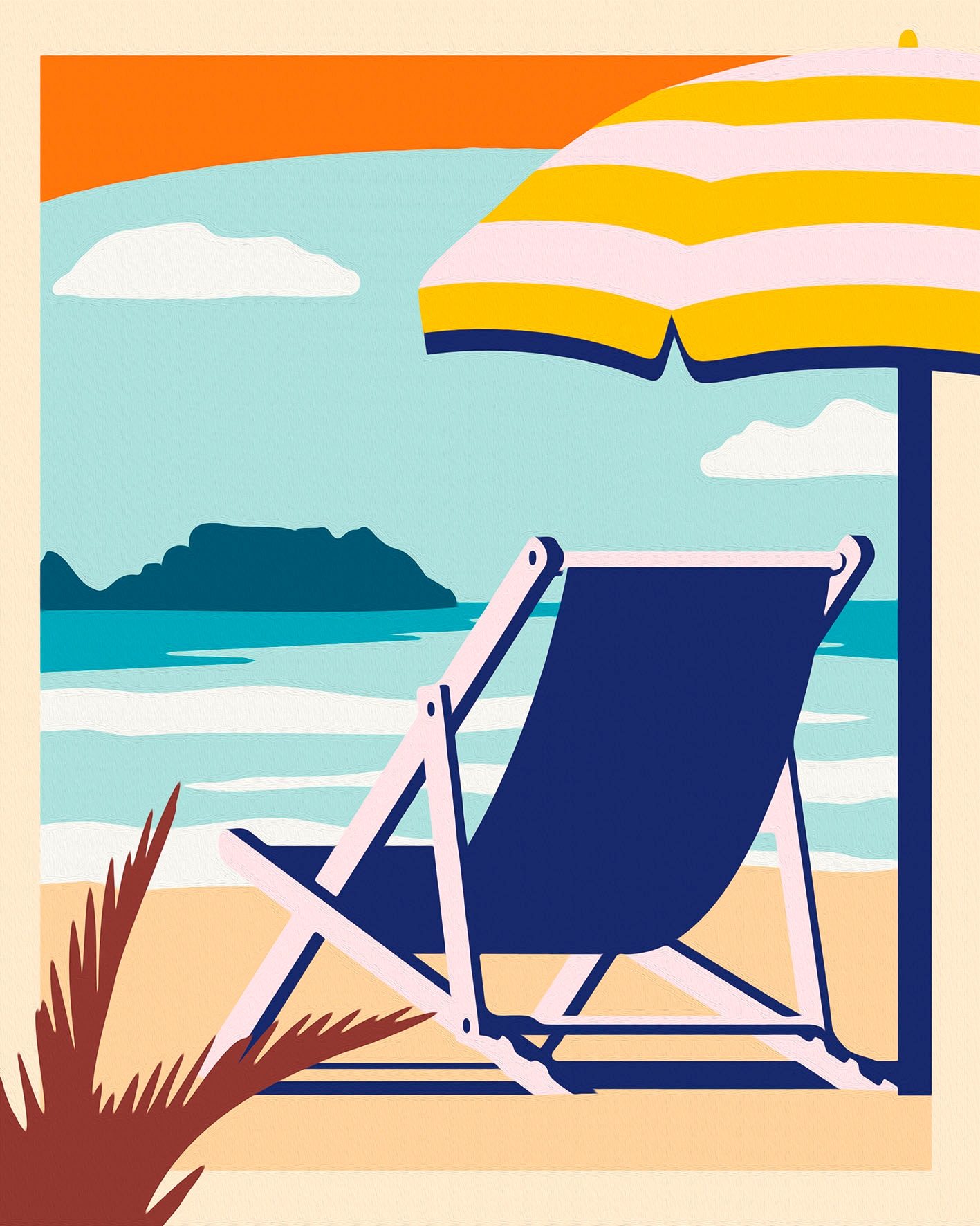Ravensburger Malen nach Zahlen »CreArt, Galerie Wand Set - Am Strand«, (Set), Made in Europe