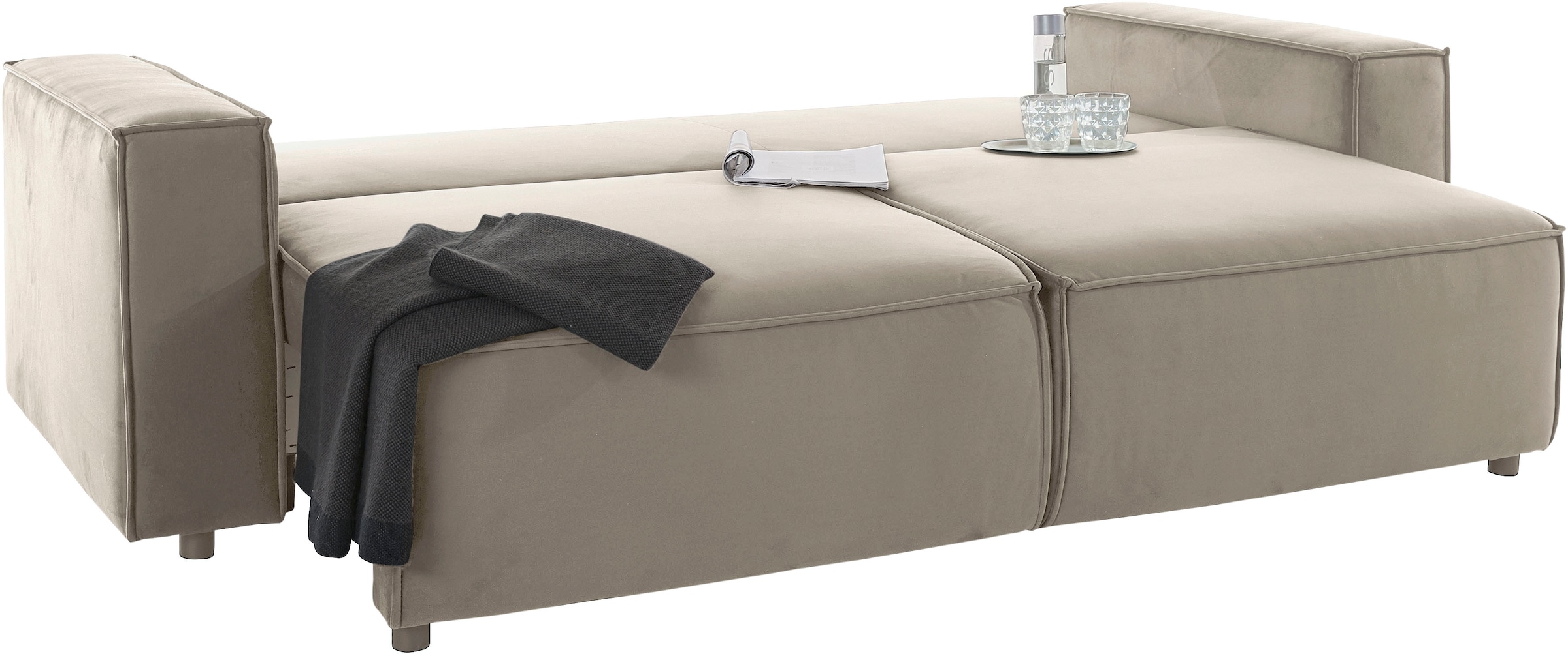 INOSIGN Schlafsofa »Marva«, incl. Bettfunktion und Bettkasten, Federkern