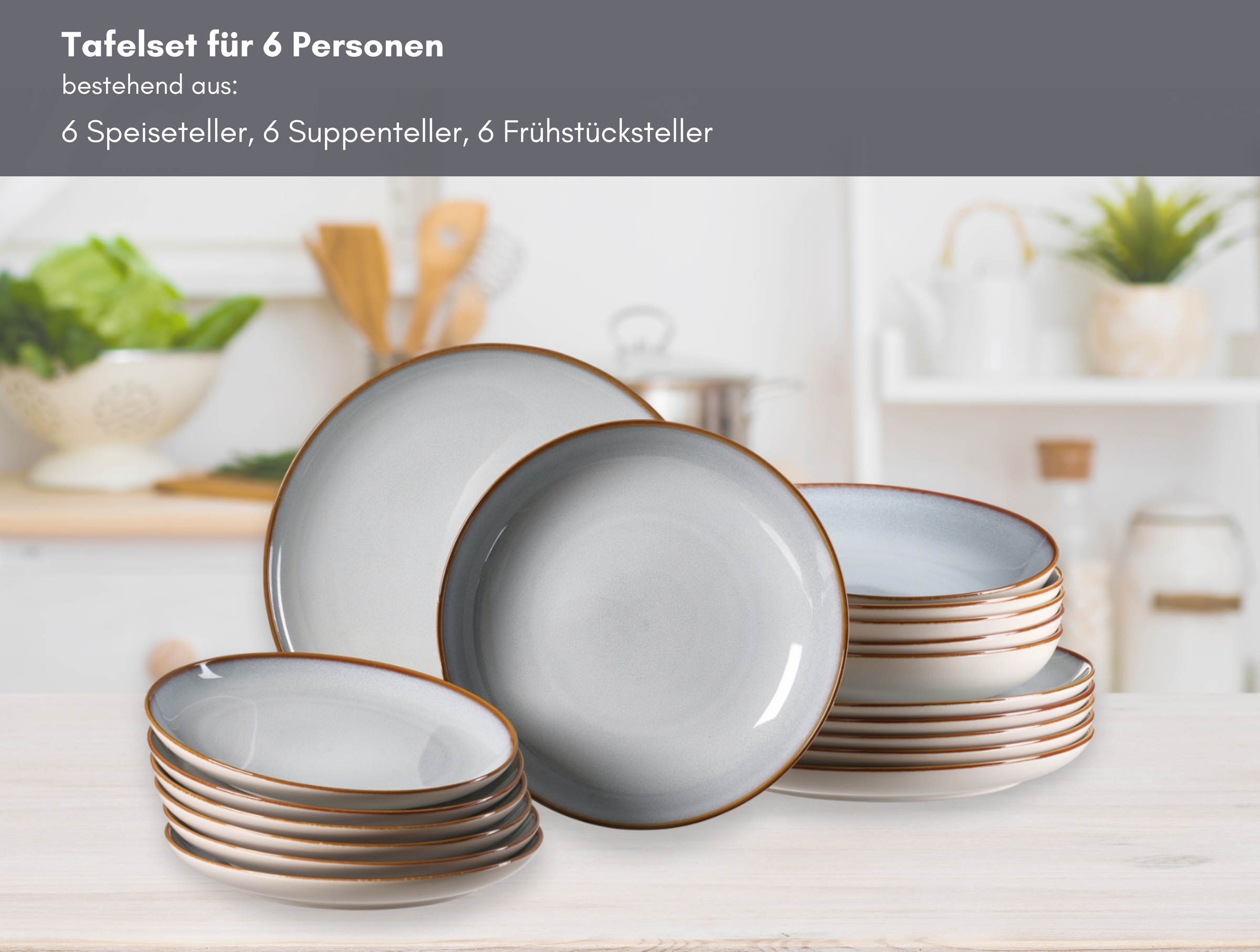 Ritzenhoff & Breker Teller-Set Portofino 18-tlg.