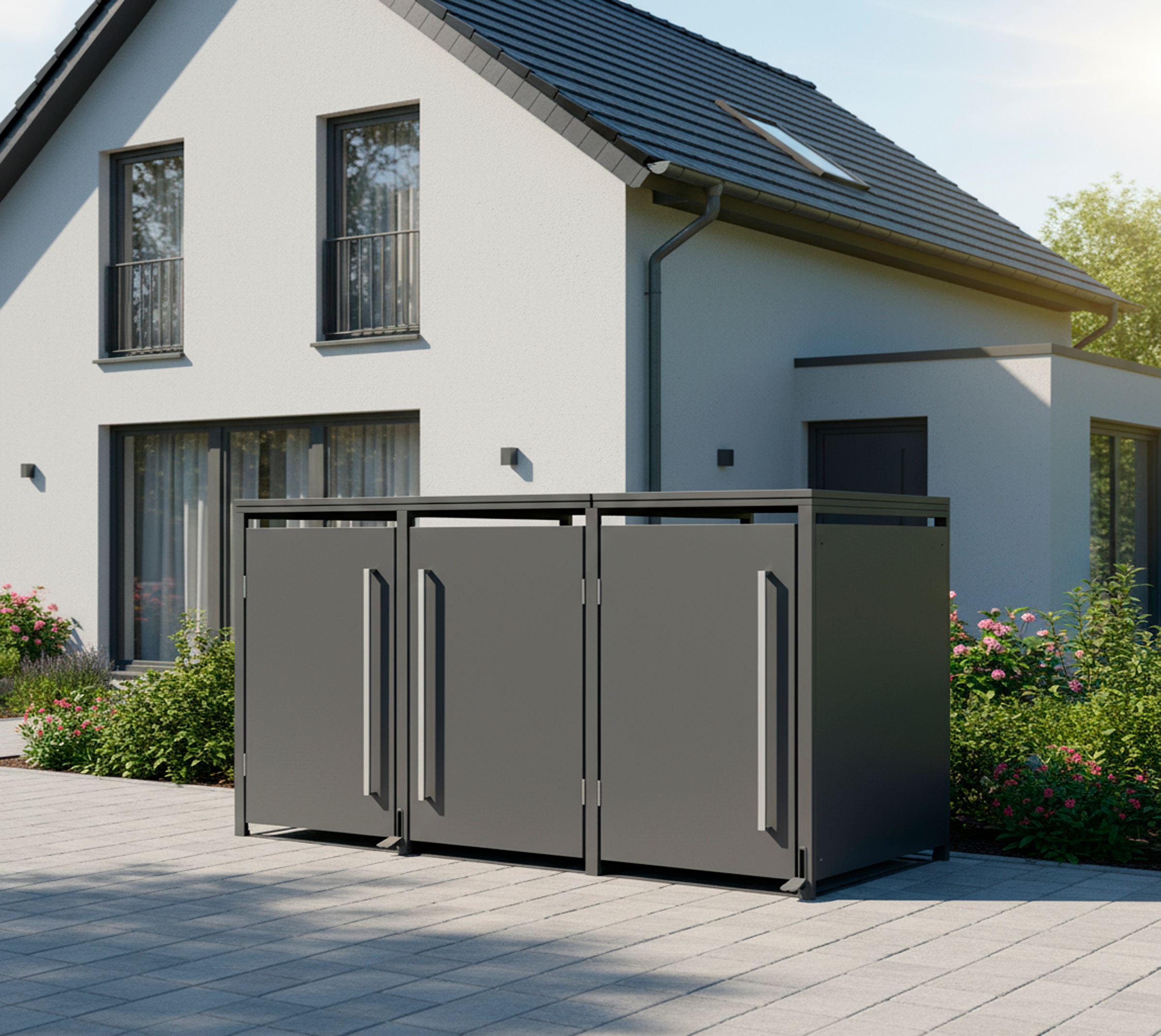 WESTMANN Mülltonnenbox »Pedura 3« BxTxH: 199x80x116 cm, für 3x240 L Mülltonnen