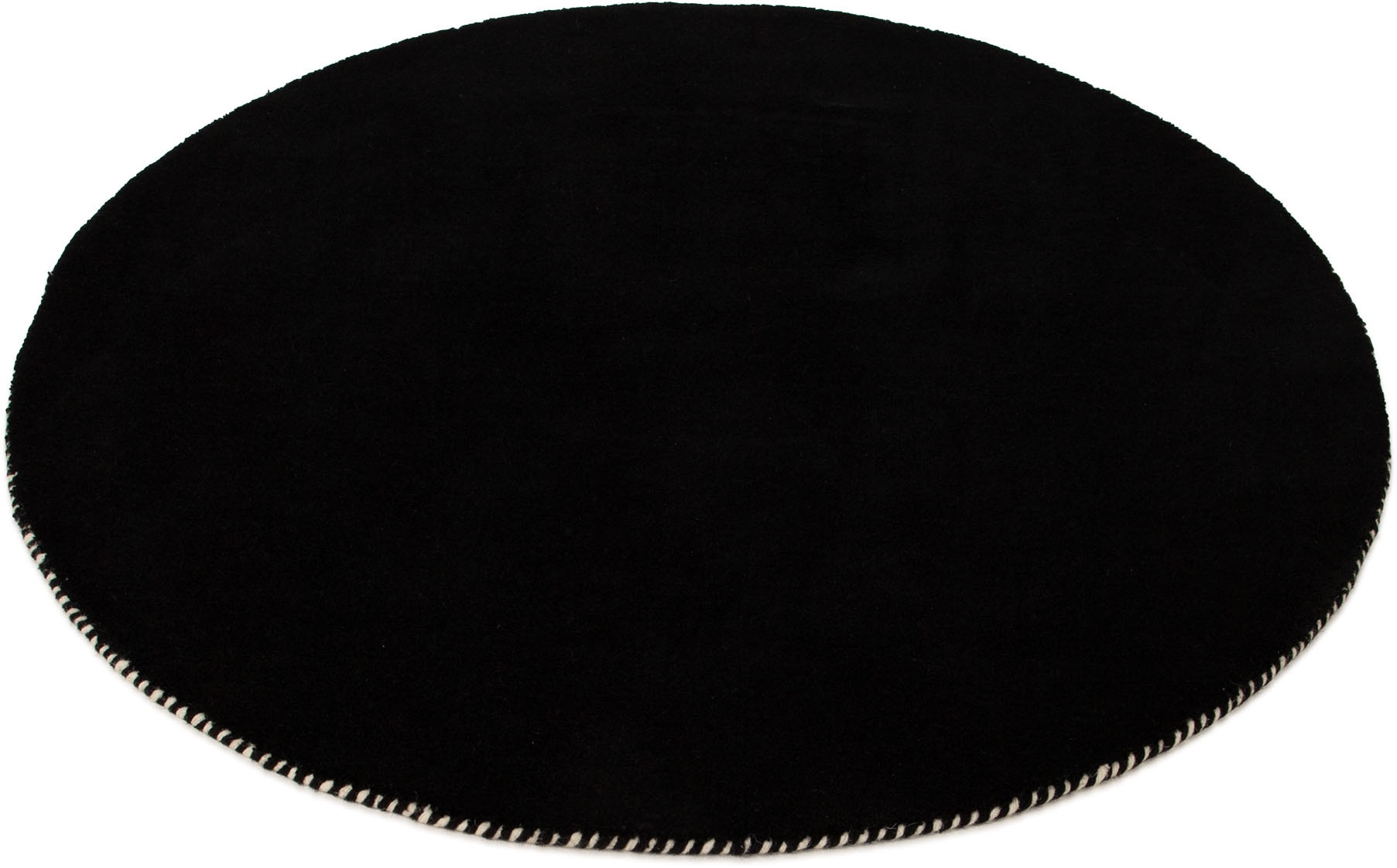 carpetfine Wollteppich »Gabbeh Lola Uni«, rund, 14 mm Höhe, mit natürlichem Pflanzenmaterial von Hand gewebt, auch als Läufer