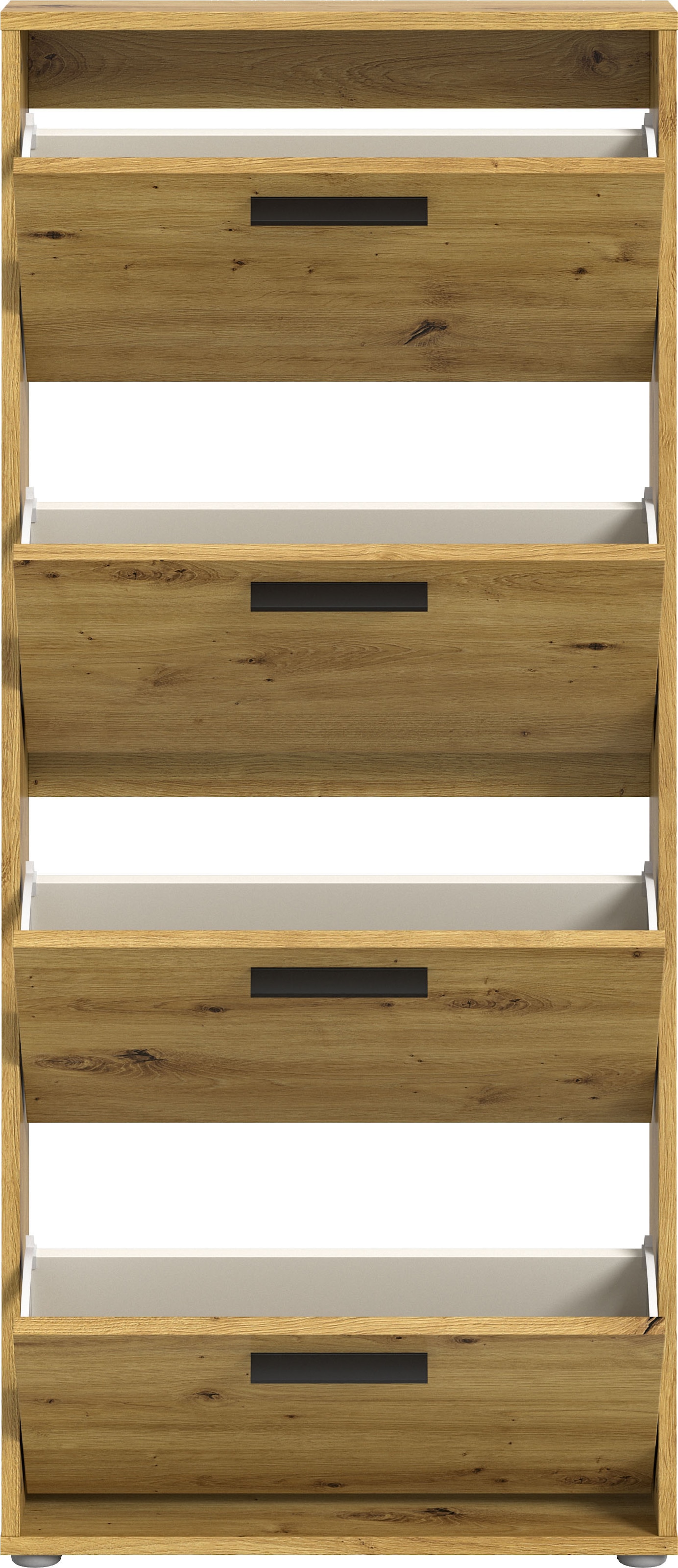 HBZ Schuhkommode »Sam Schuhkipper, Schuhschrank BxHxT 59x136x17 cm«, (1 St.), mit 4 Klappen
