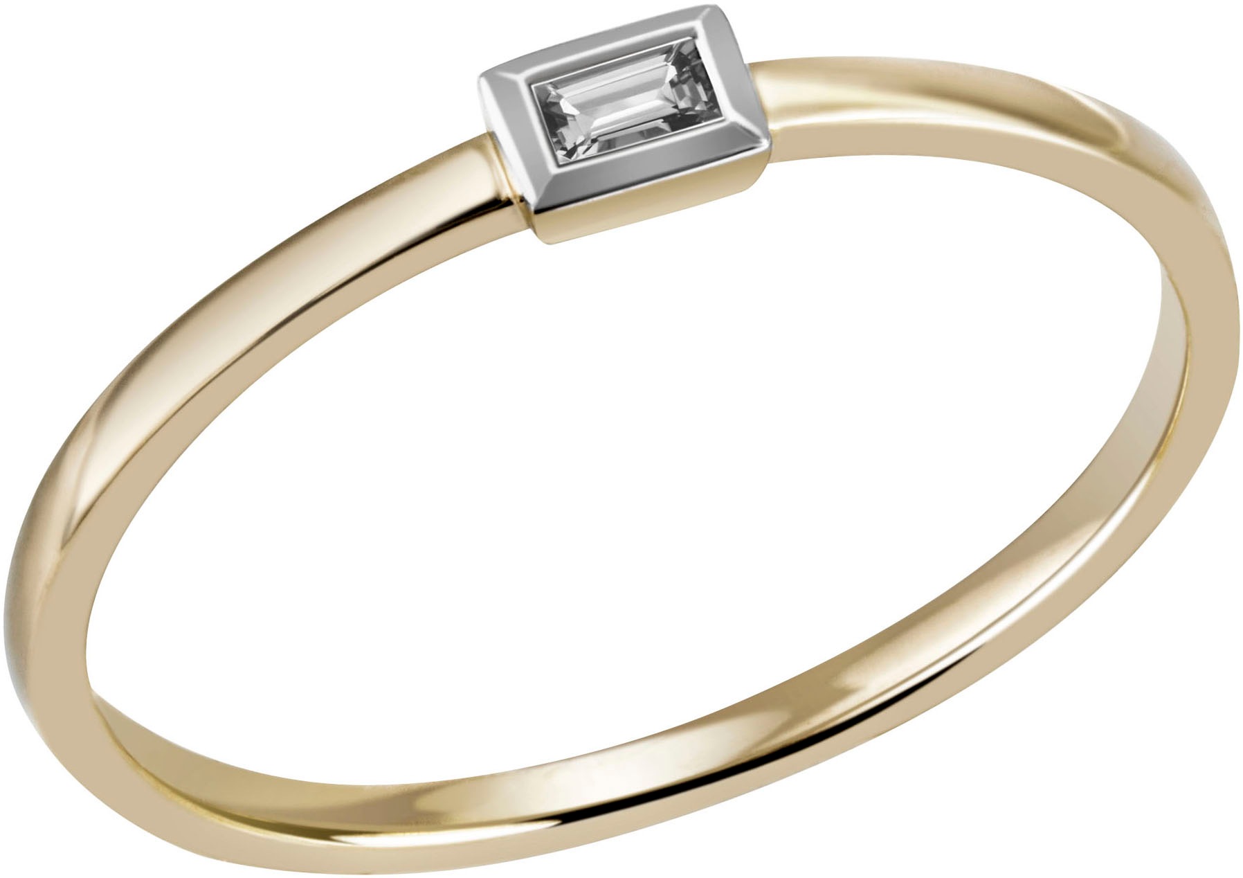 Firetti Fingerring »Schmuck Geschenk Gold 585 Goldring Vorsteckring«, mit Diamant
