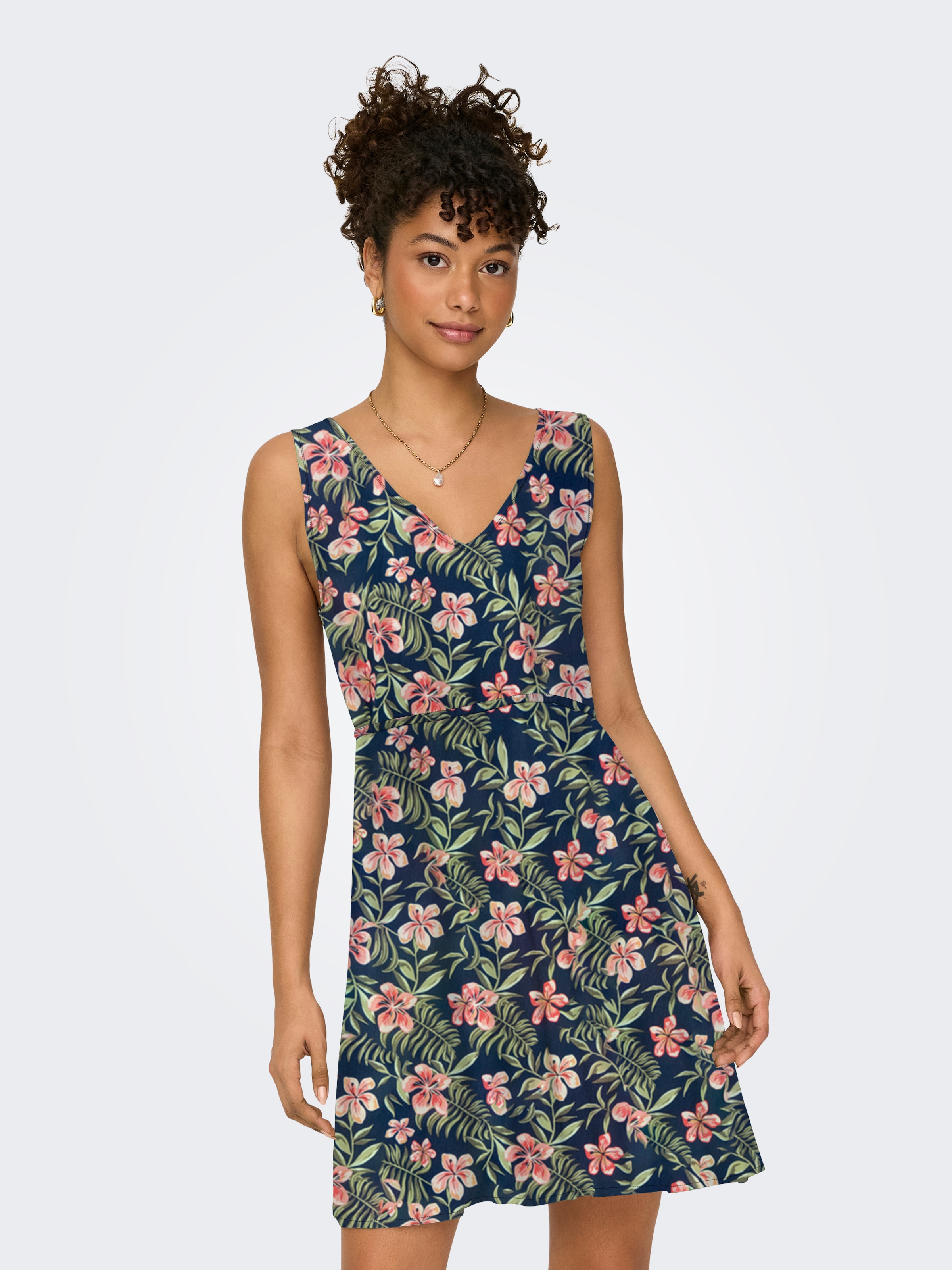 ONLY Minikleid "ONLNOVA LIFE VIS SARA STRING DRESS AOP", Sommerkleid günstig online kaufen