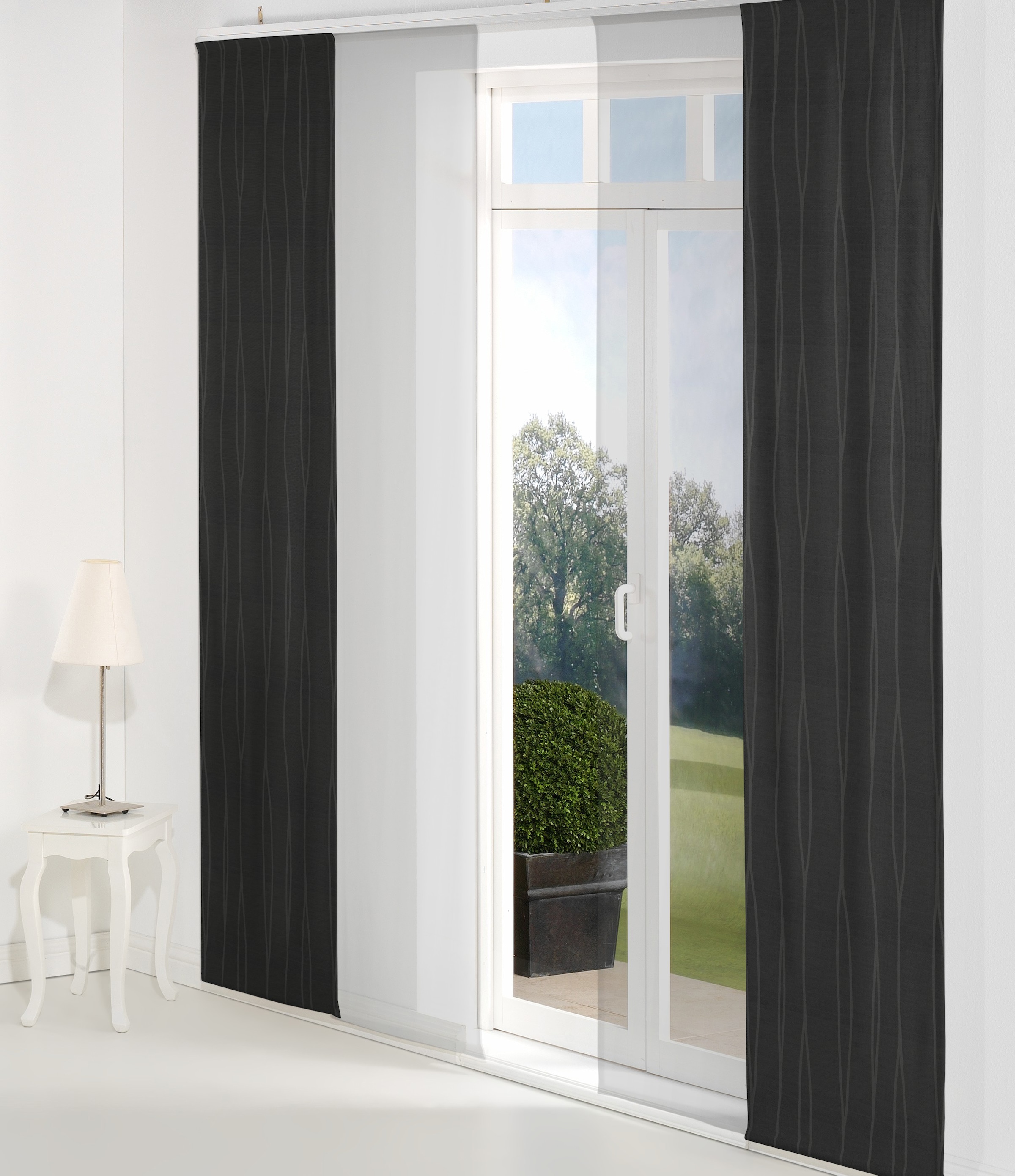 Wirth Schiebegardine "LANGWASSER" Klettband 1 Stk. tlg. inkl. Beschwerungss günstig online kaufen