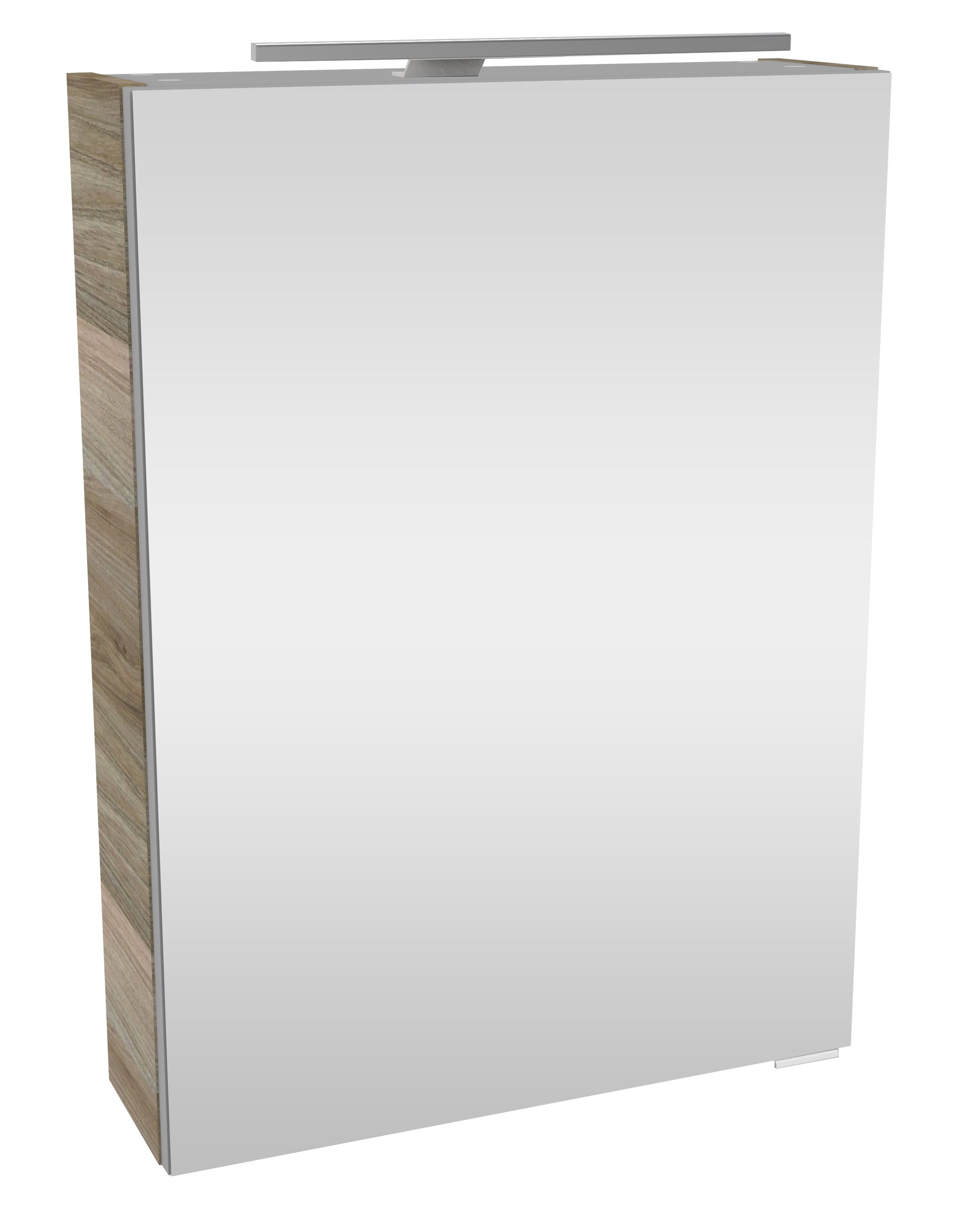 FACKELMANN Spiegelschrank "SBC", (Spiegelschrank mit LED-Aufsatzleuchte), Aufsatzleuchte, Schalter und Steckdose, Breite