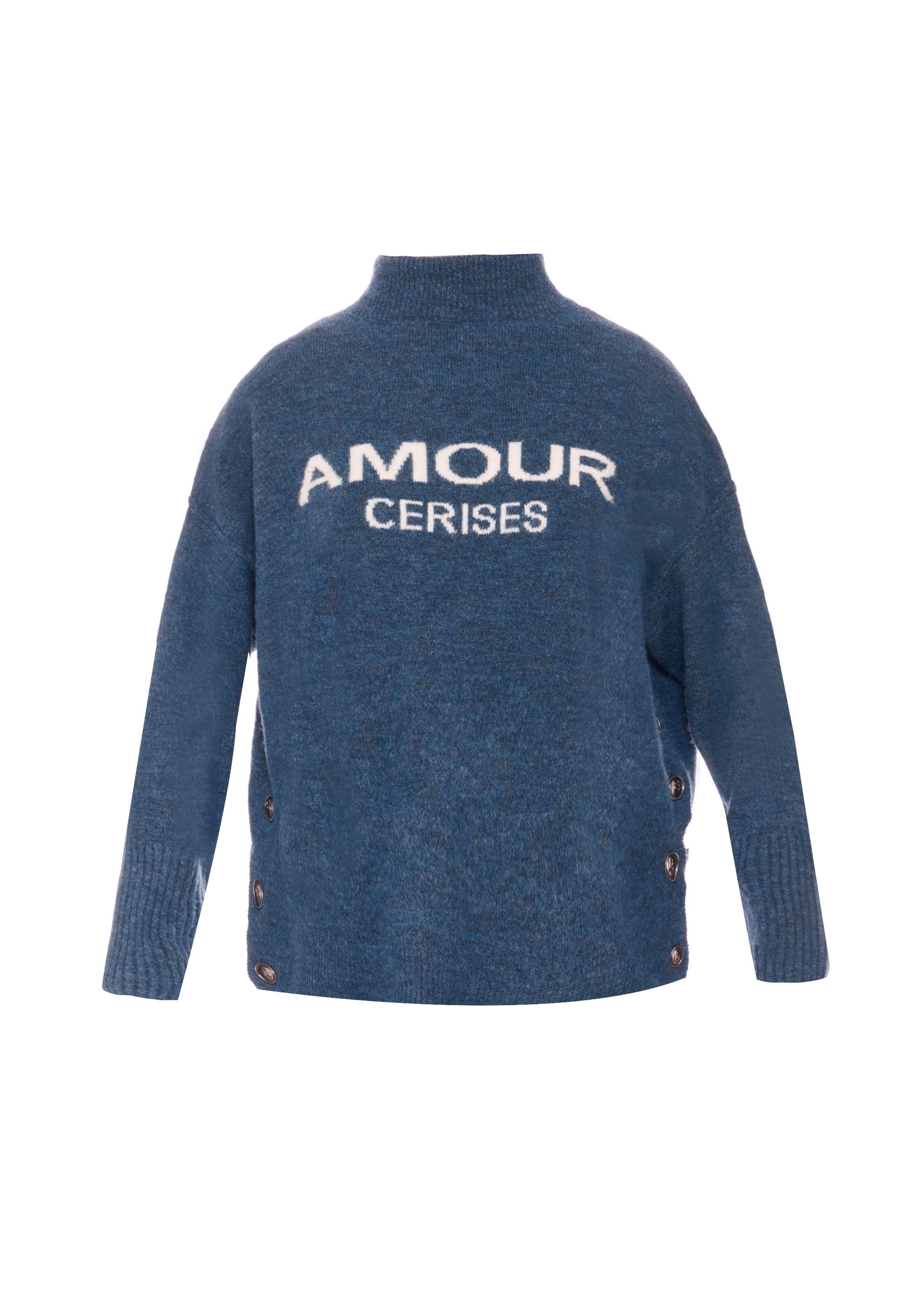 Le Temps Des Cerises Rollkragenpullover »DARRY«, mit AMOUR CERISES-Schriftzug