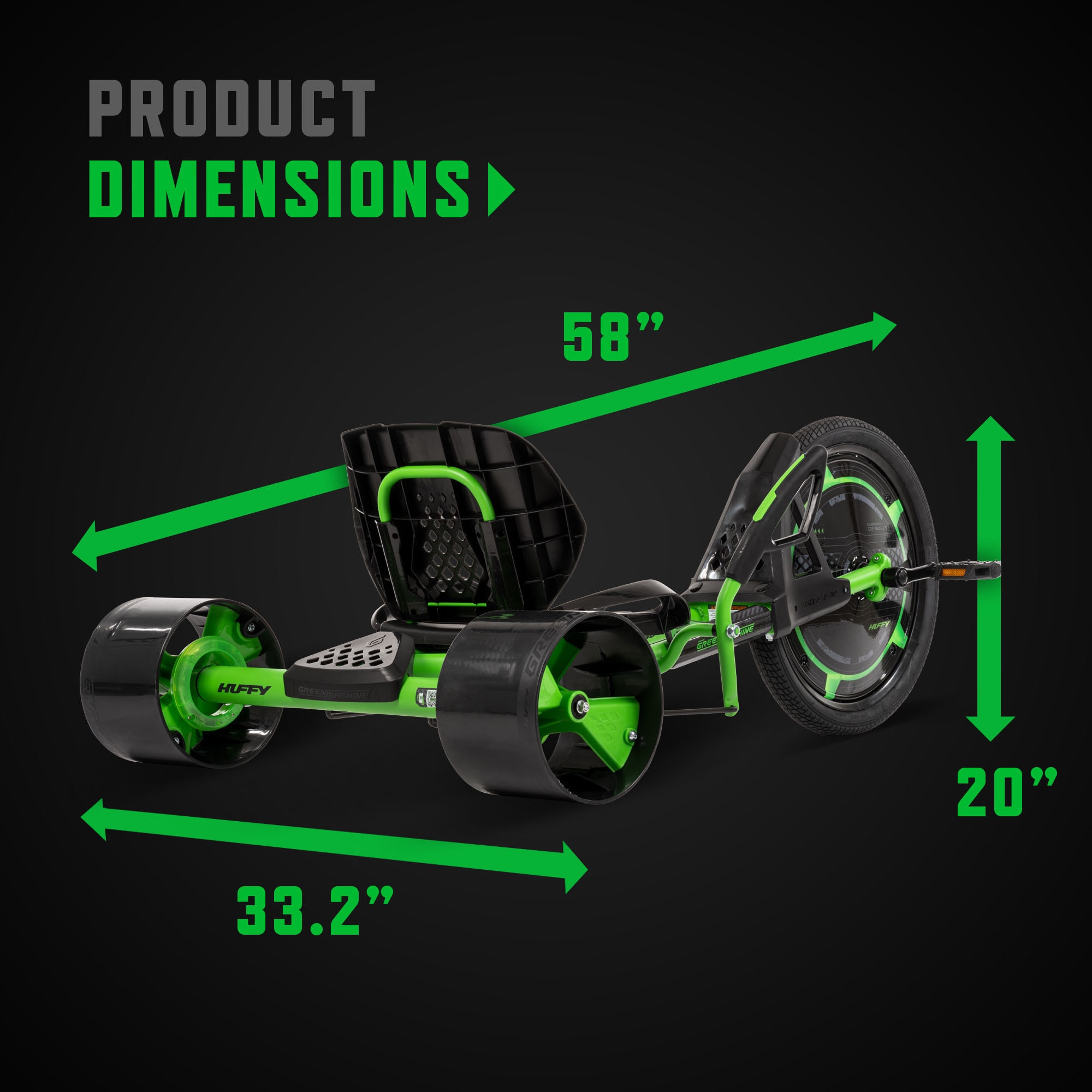 Huffy Elektro-Kindertrike »Green Machine 16-Zoll Drift Trike«, ab 8 Jahren
