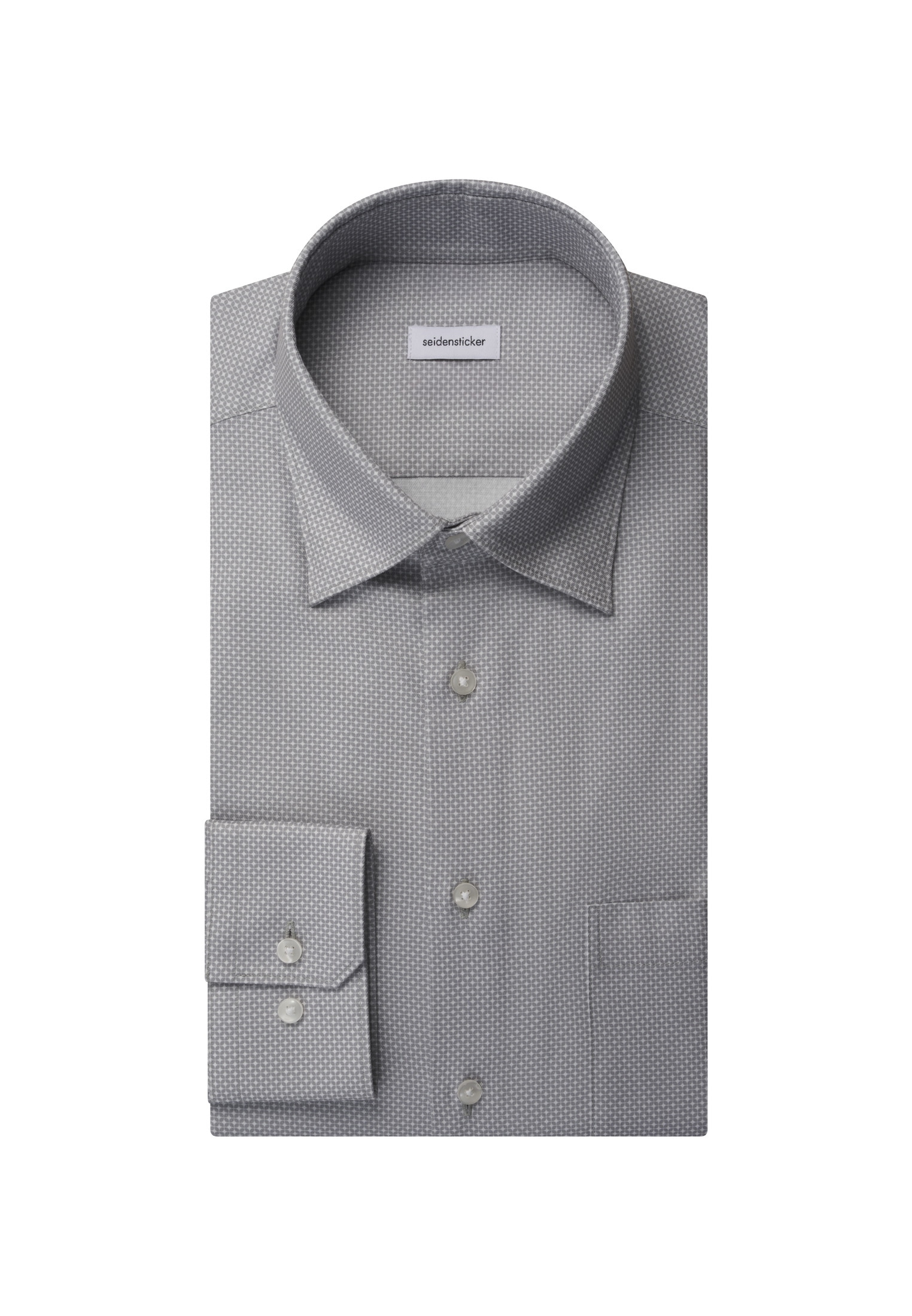 seidensticker Businesshemd »Schwarze Rose«, Regular 1/1 Covered-Button-Down-Kragen Druck