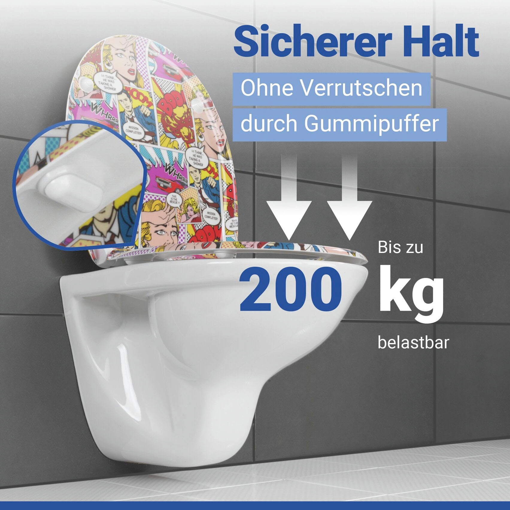 WENKO WC-Sitz »Pop-Art«