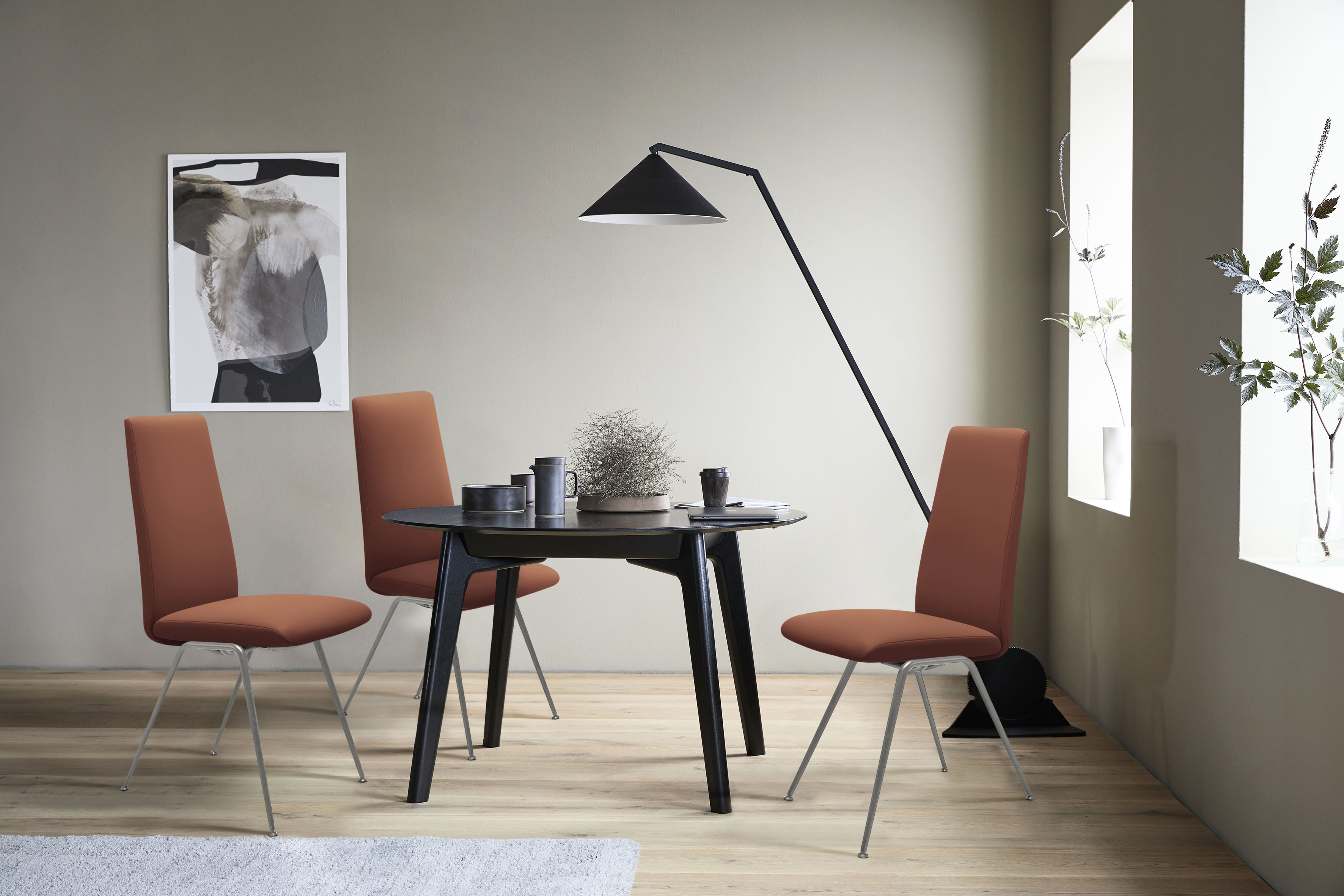 Stressless Polsterstuhl "Laurel" () High Back, Größe M, mit Beinen aus Stahl in Schwarz matt