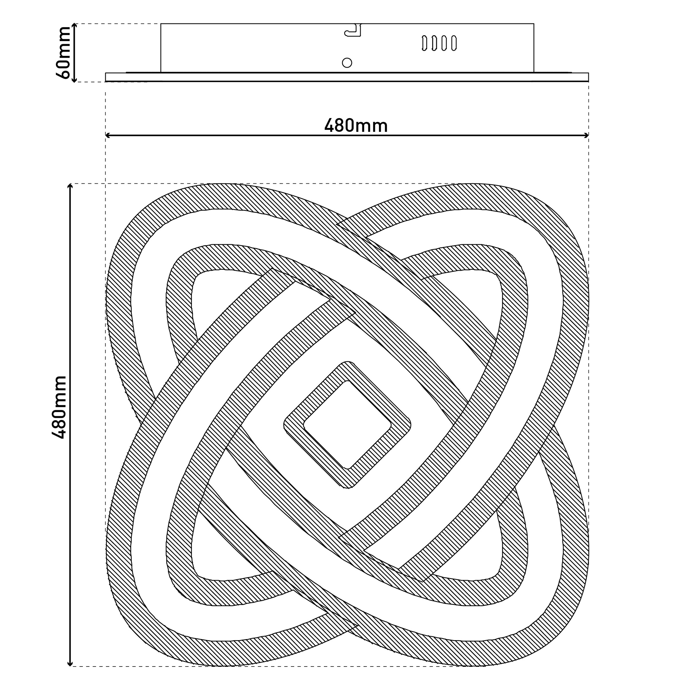 näve LED Deckenleuchte »Milla« LED-Modul 1 Stk. warmweiß - kaltweiß Dimmbar per Fernbedienung, CCT, Memory, Nachlicht, Timer, Sterneffekt