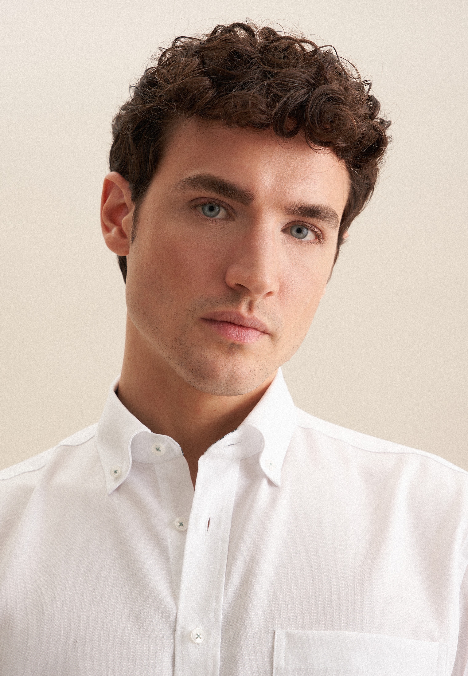 seidensticker Businesshemd »Regular«, Regular Kurzarm Button-Down-Kragen Struktur