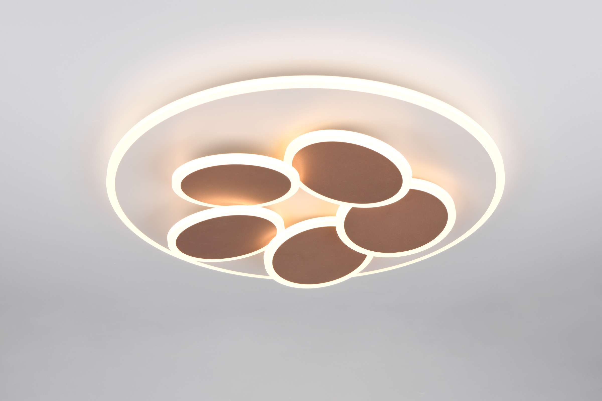 TRIO Leuchten LED Deckenleuchte »MANDALA, LED Deckenlampe mit Fernbedienung, dimmbar CCT Nachtlicht«, 1 flammig, Leuchtmittel LED-Board | LED fest integriert, Memory- und Timerfunktion 4200 Lumen warm- bis kaltweiß 2700-6500K 35W