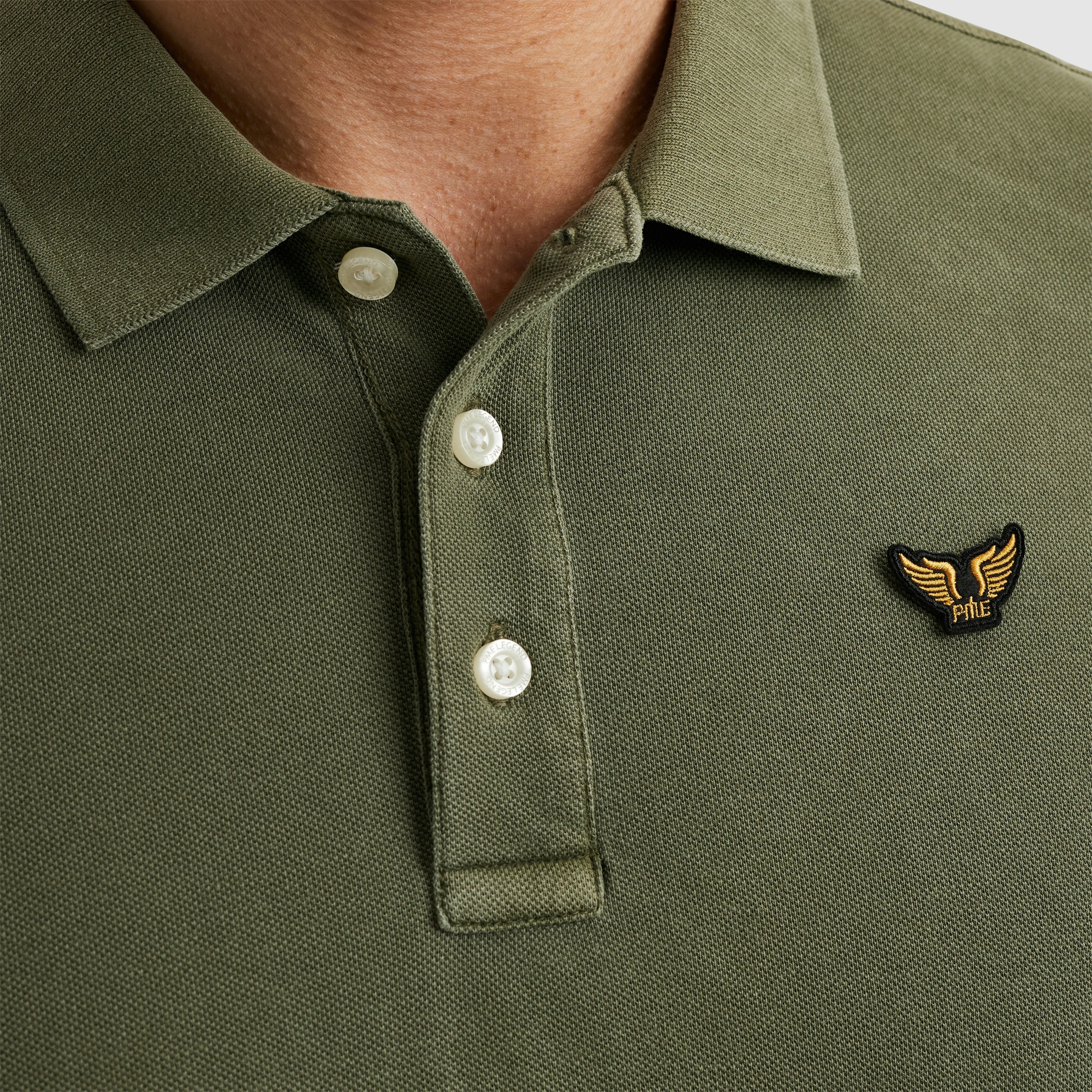PME LEGEND Poloshirt »Short sleeve polo pique garment dye«, mit Logo Stickerei