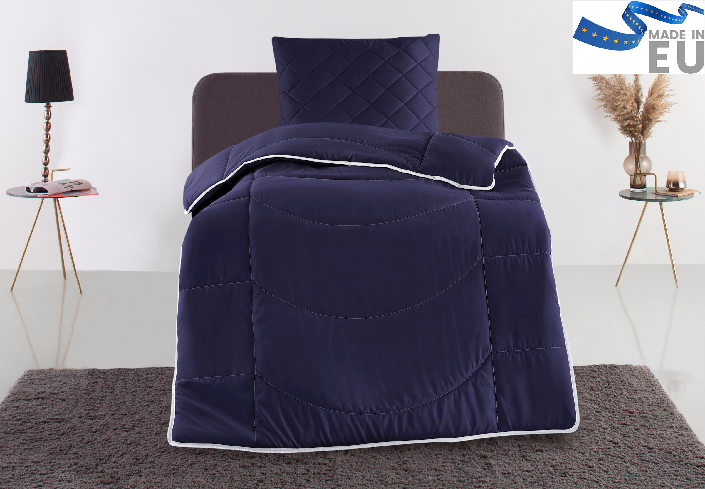 OTTO home Steppbett + Kopfkissen "Microlux, Bettdecke 135x200 cm, 155x220 c günstig online kaufen