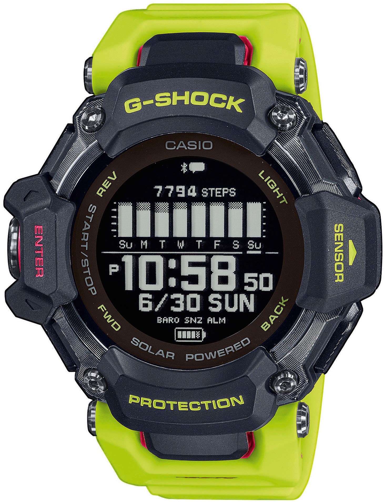 CASIO G-SHOCK Herren Smartwatch, bunt, Smartwatches, Solaruhr, Armbanduhr, Herrenuhr, Digitaluhr,Stoppfunktion, Weltzeit
