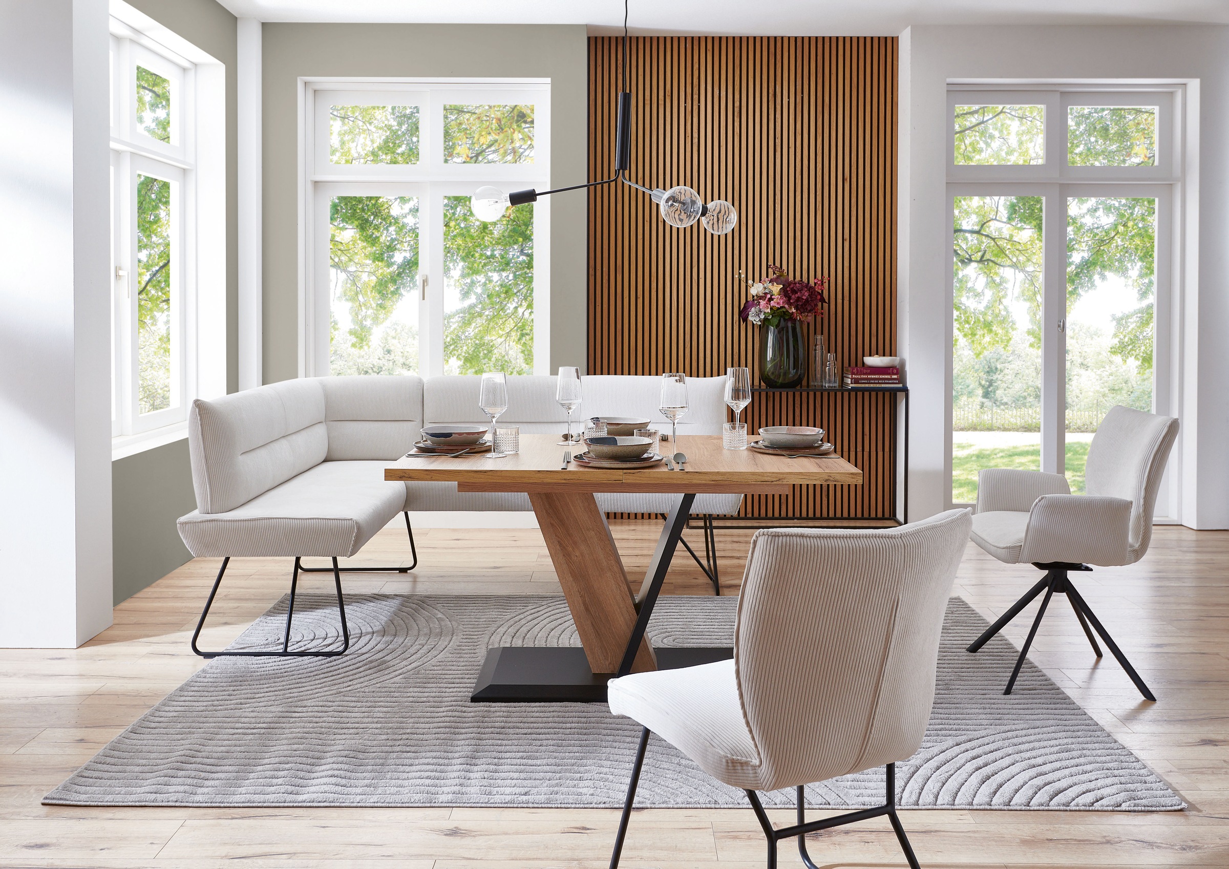 NIEHOFF SITZMÖBEL Esszimmerstuhl () 2er Set, Bezug Cord, Stativgestell mit günstig online kaufen