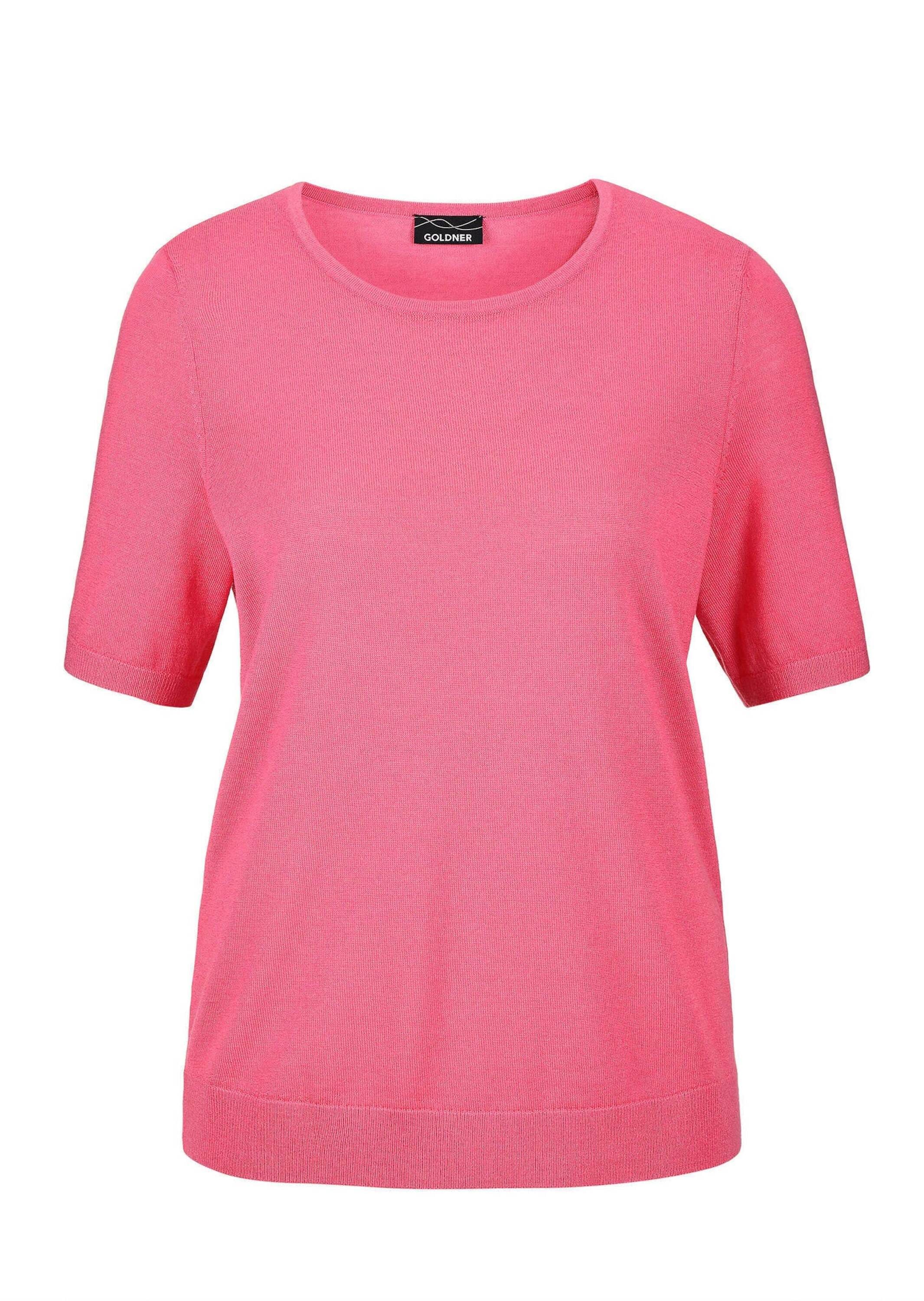 GOLDNER "Klassisches Merinowollshirt, Rundhals" Rippenbündchen