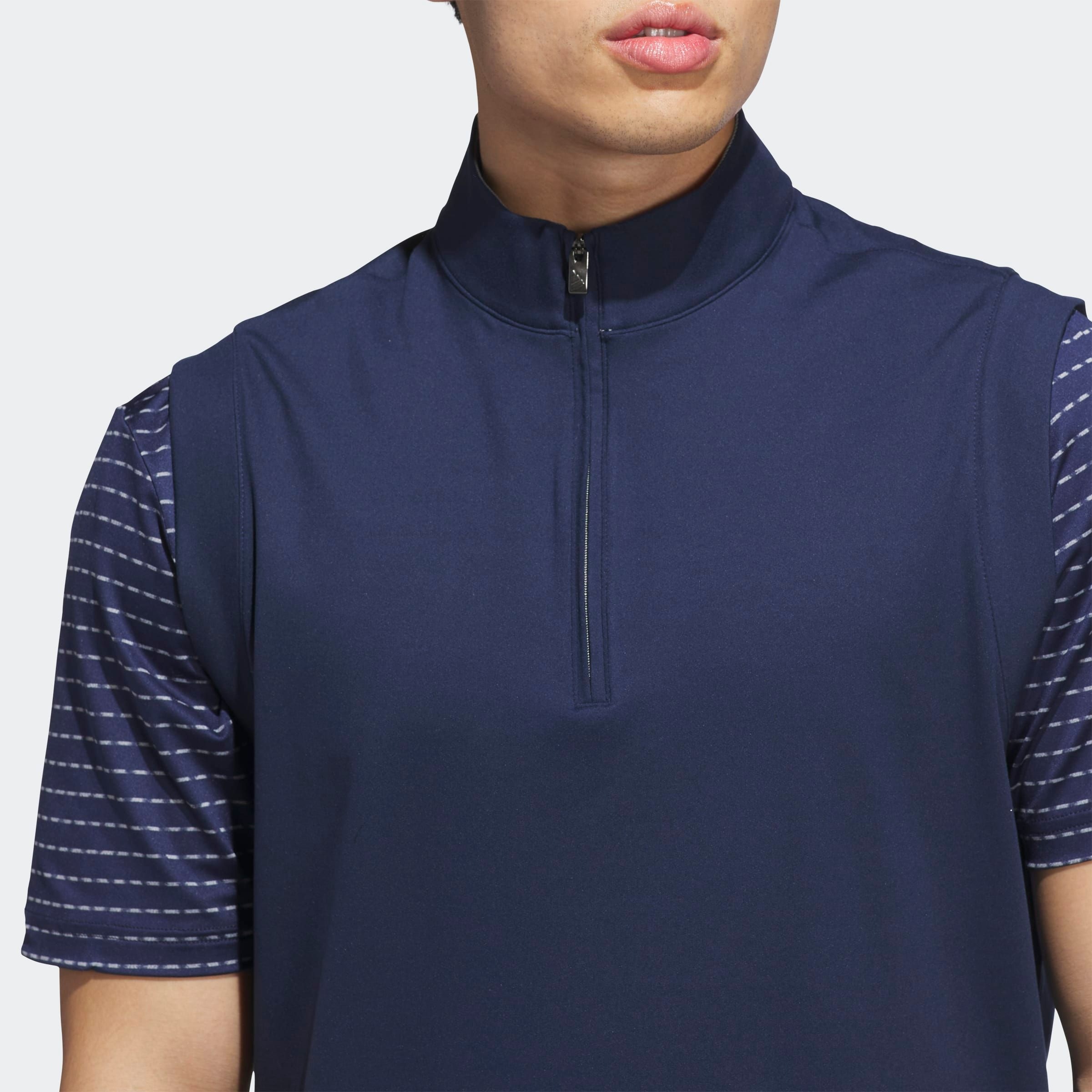 Funktionsweste ADIDAS PERFORMANCE "ULT CLS QZ VST", Herren, Gr. M, blau (collegiate navy), Obermaterial: 79% Polyester, 21% Elasthan, normal, Westen Funktionsweste, aus Polyester und Elasthan, sportlicher Stil, mit Reißverschluss 3