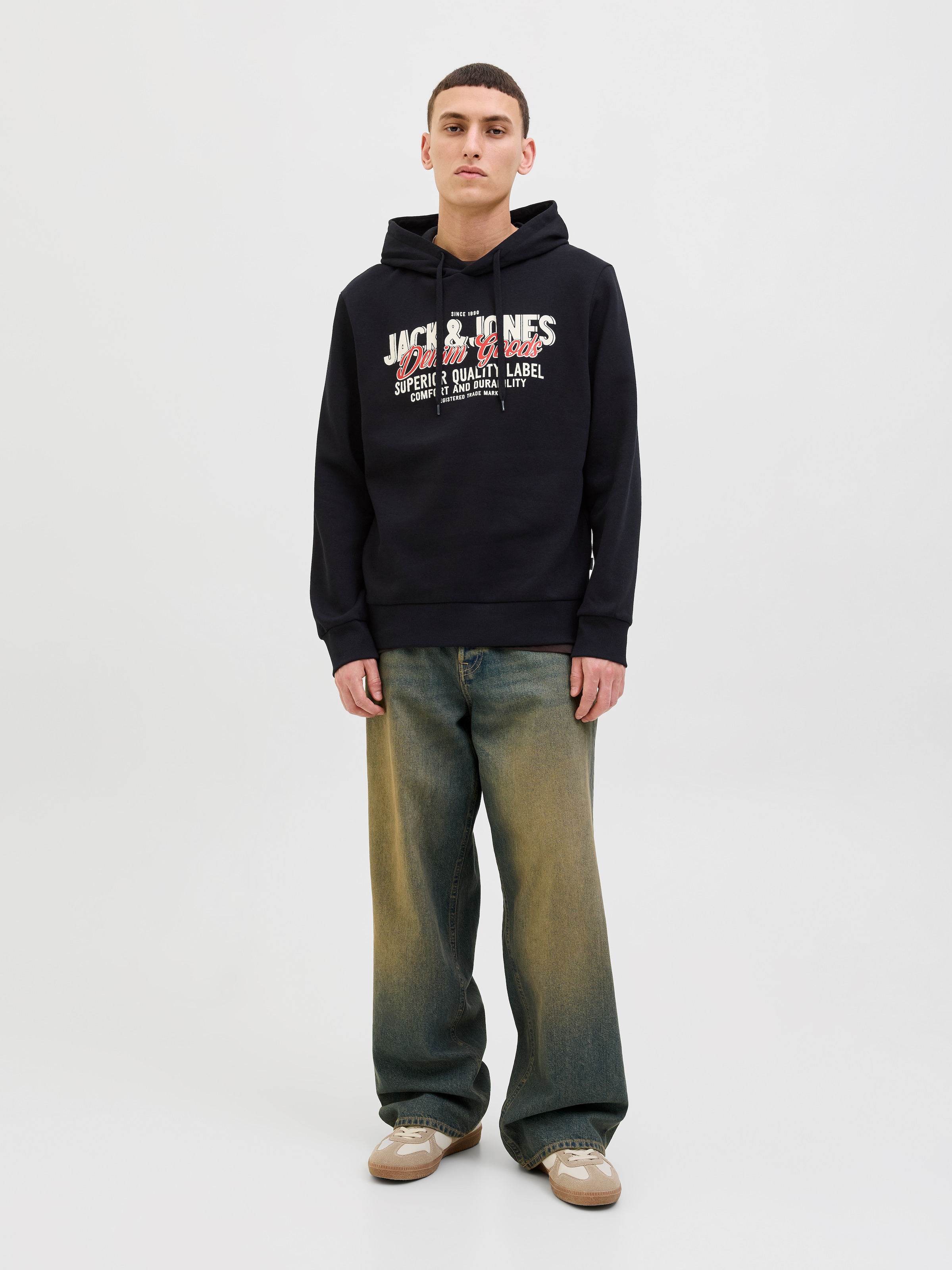 Jack & Jones Kapuzensweatshirt »JJELOGO SWEAT HOOD 2 COL 25/26 NOOS«, mit stylischem Print