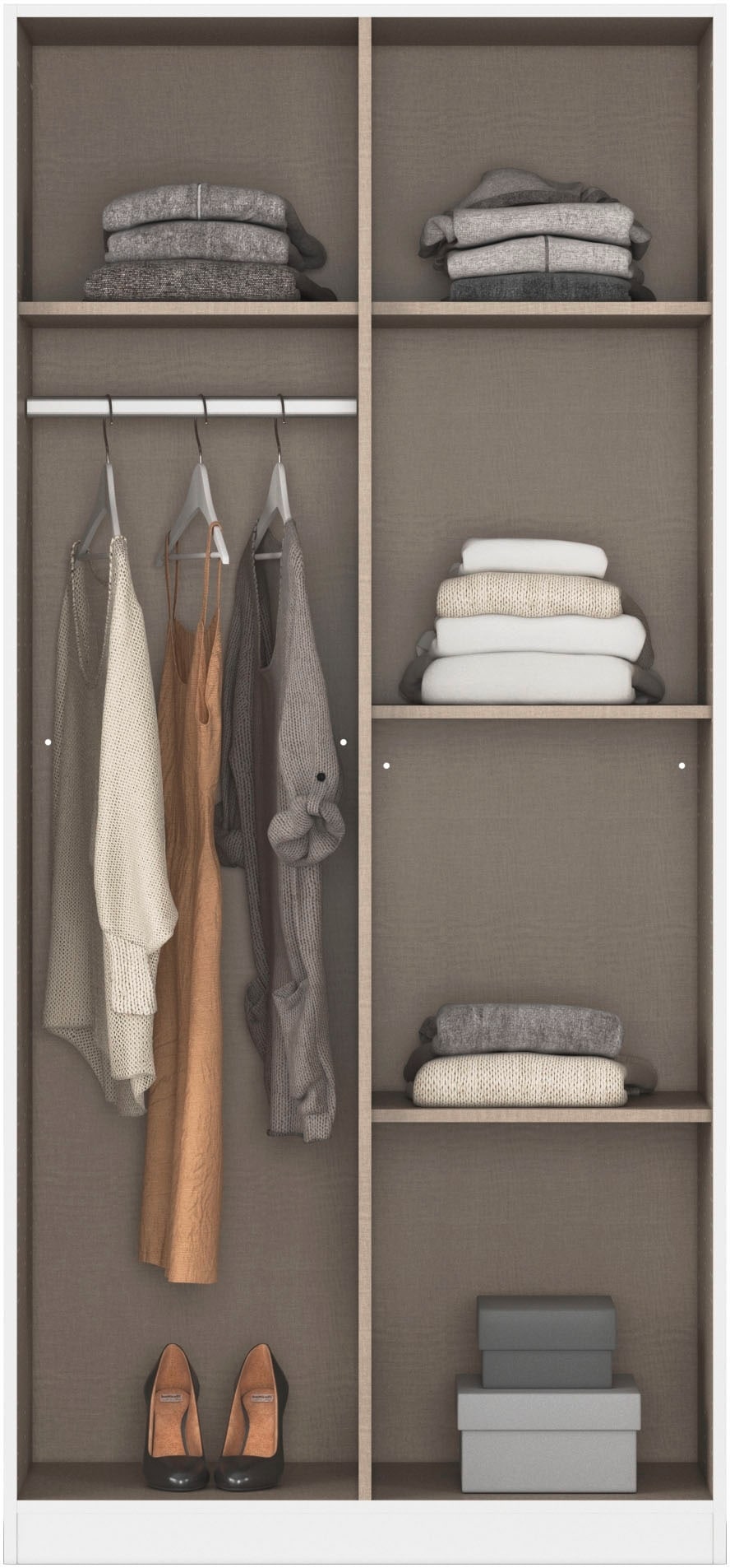 rauch Kleiderschrank »Schrank Garderobe Garderobenschrank Putzschrank Wäscheschrank BERGHEIM« Breite/Höhe/Tiefe: 91/197/54 cm,  mit viel Stauraum, rechte Tür abschließbar 2 Schlüssel MADE IN GERMANY